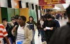 St. Paul Harding High School students navigated the hallways in between classes. St. Paul Public Schools is part of a new program being run by Ramsey 