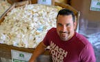 Shawn Siepler, the founder of Clean the World, with used hotel soap before it will be recycled for those in need, in Orlando, Fla., May 12, 2022. By c