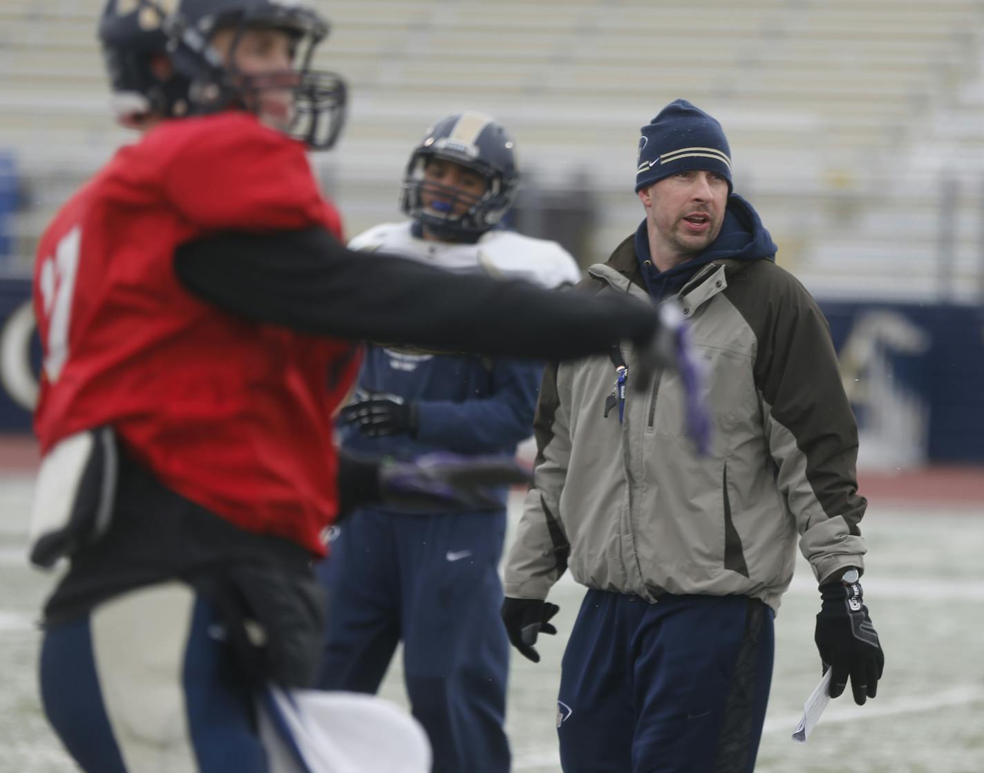 At Sea Foam Stadium on the campus of Concordia College in St. Paul, head coach Ryan Williams watched over his quarterback corps during spring practice. ]richard.tsong-taatarii/rtsong-taatarii@startribune.com