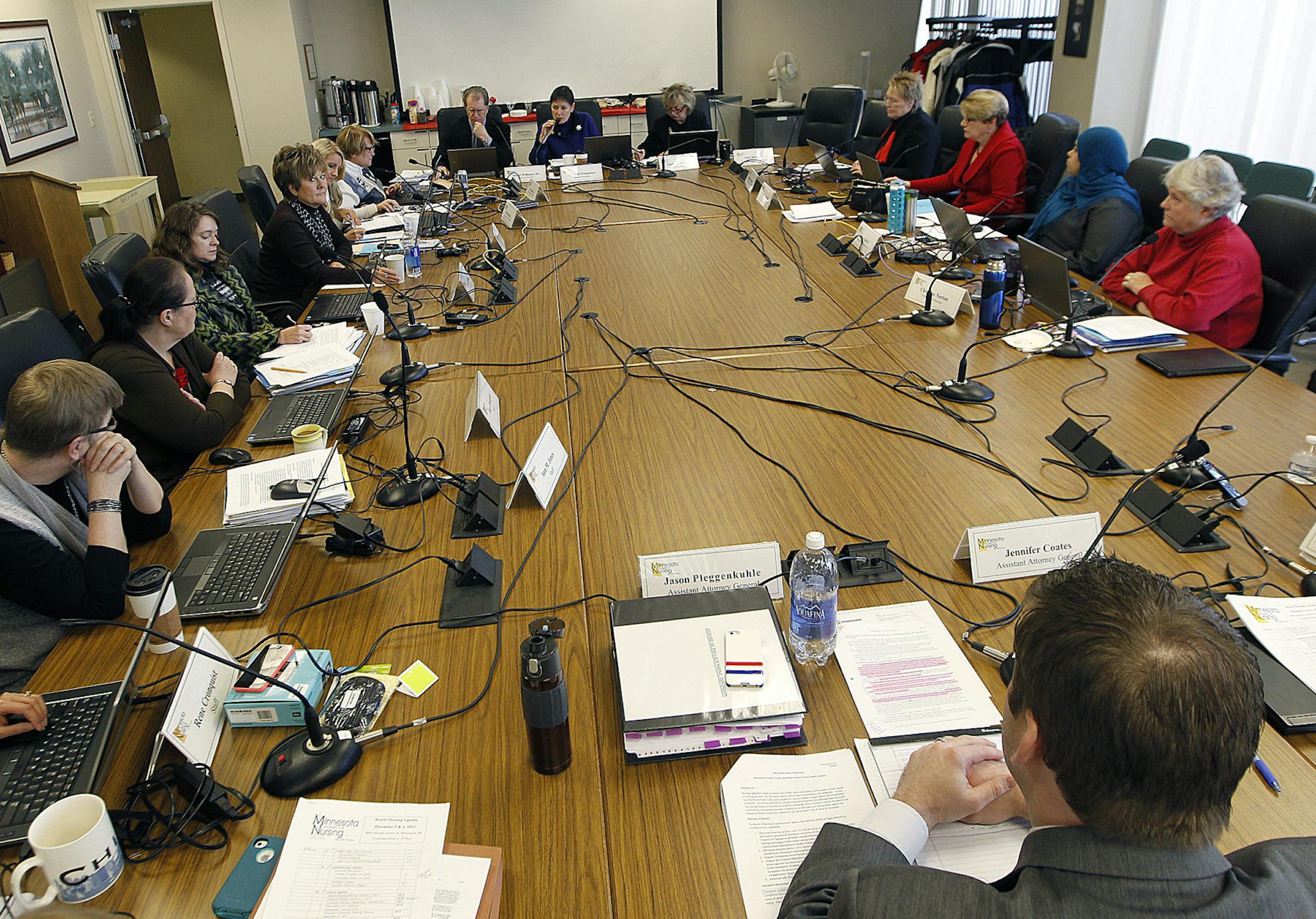 The Minnesota Board of Nursing discussed what steps should be taken to correct problems identified in its disciplinary practices during a board meeting, Thursday, December 5, 2013 in Minneapolis, MN. (ELIZABETH FLORES/STAR TRIBUNE) ELIZABETH FLORES • eflores@startribune.com
