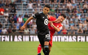 Minnesota United midfielder Emanuel Reynoso (10) changes the complexion of the team's offense when he's on the field.