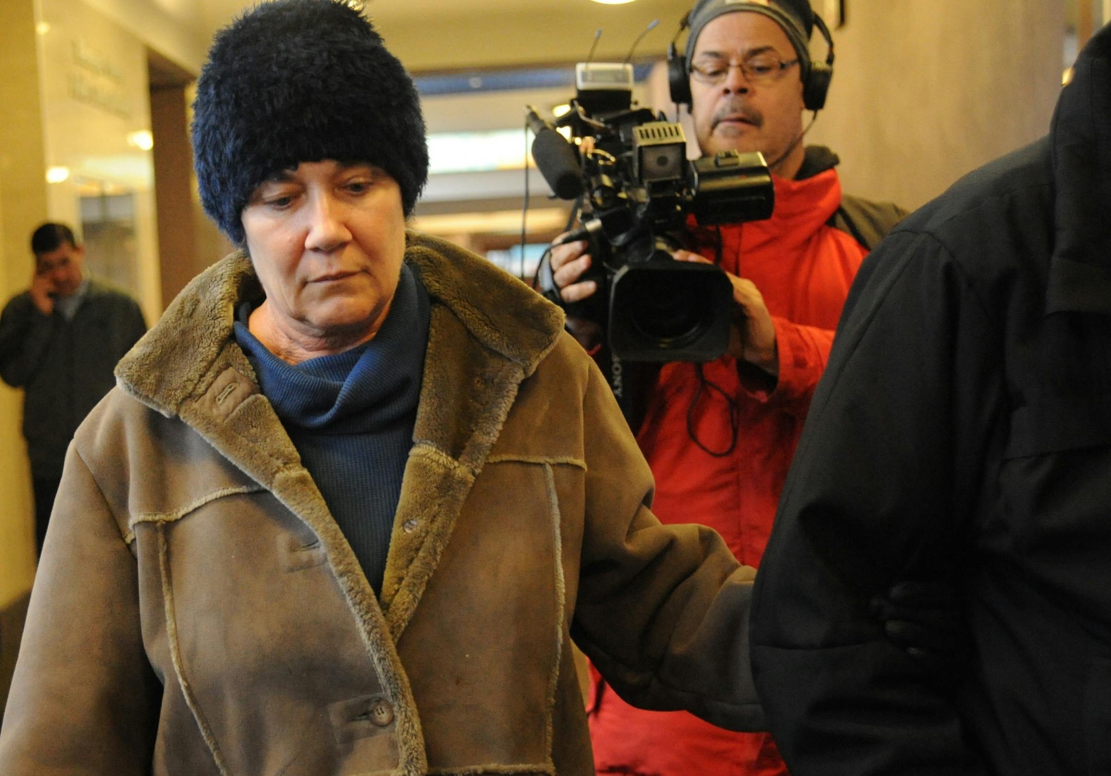 Linda L. Hamm, of Maple Grove, left Hennepin County District Court on Tuesday afternoon Feb. 28, 2012, after being charged with criminal vehicular homicide.