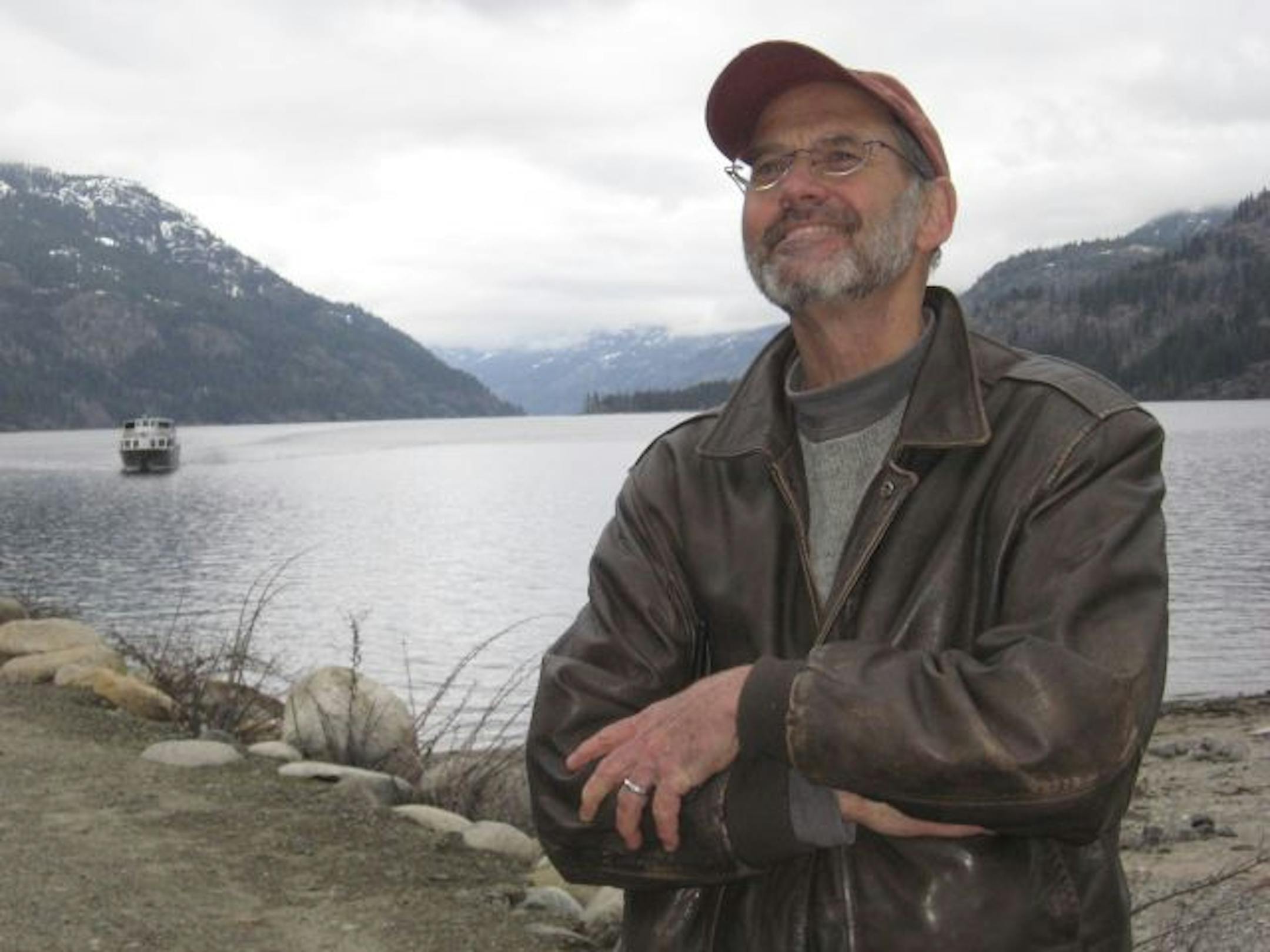 Paul Hinderlie at Lake Chelan in Washington, en route to Holden Village, which is nestled in the Cascade mountains.