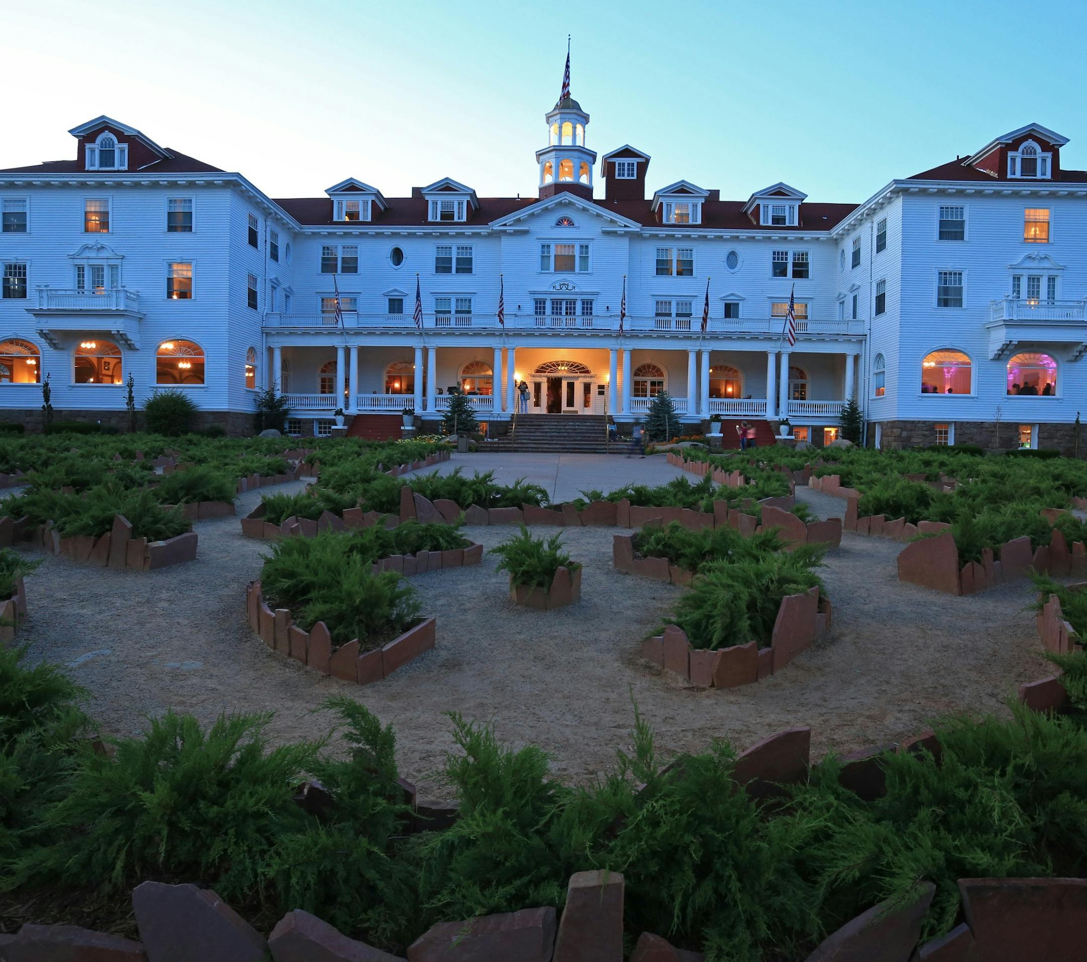 The maze designed by Mairim Dallaryan Standing at the Stanley Hotel in Estes Park, Colo., July 18, 2015. The owner of the Stanley Hotel built the labyrinth in homage to the one used in the film adaptation of Stephen King&#xed;s "The Shining," which he was inspired to write after a 1974 visit to the hotel. (Matthew Staver/The New York Times) ORG XMIT: XNYT157