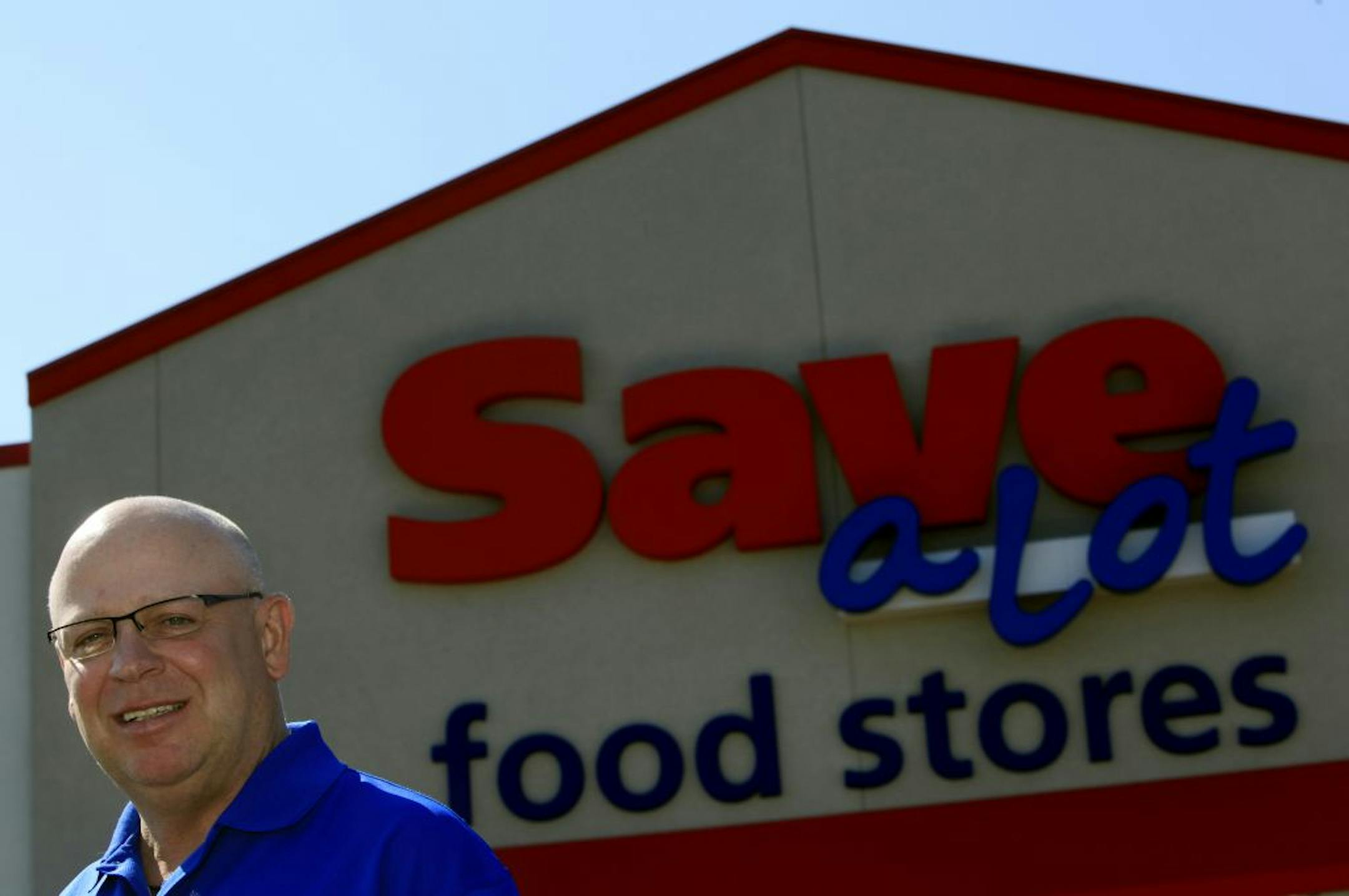 Regional General Manager Bruce Miller at the Save-A-Lot store in St. Cloud, MN. August 10, 2012.