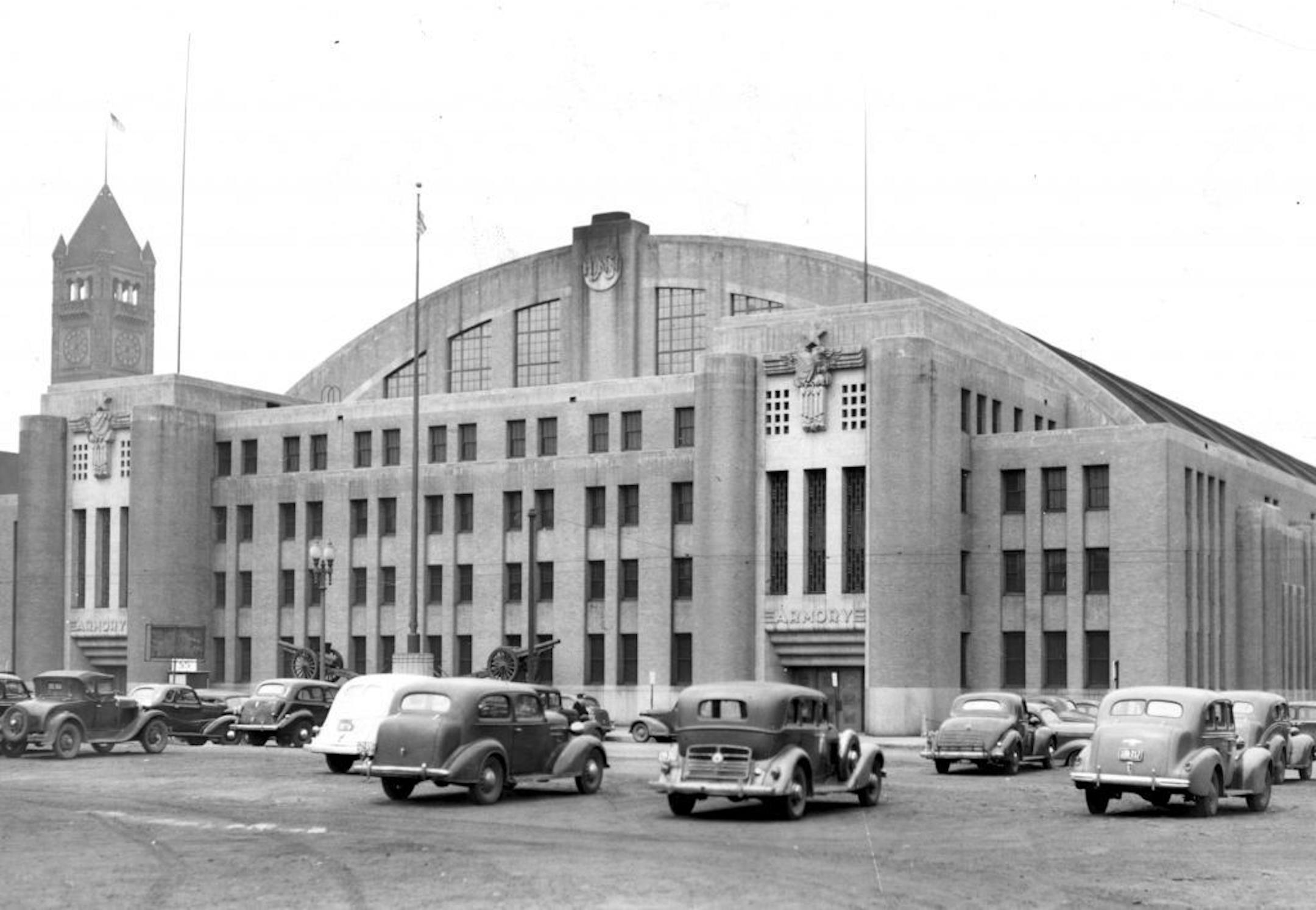 The Minneapolis Armory shortly after it was completed in 1936. File photo.