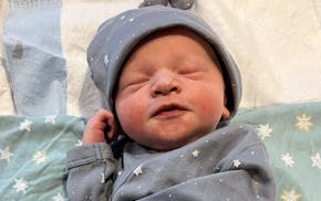Edina Police helped deliver baby Titus Elliot on Wednesday, after being called to a house.