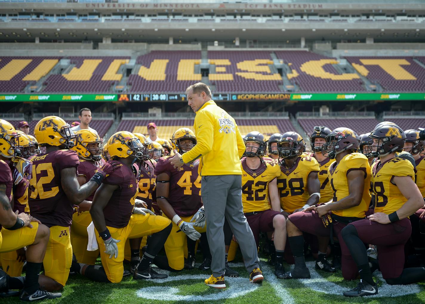 Gophers coach P.J. Fleck