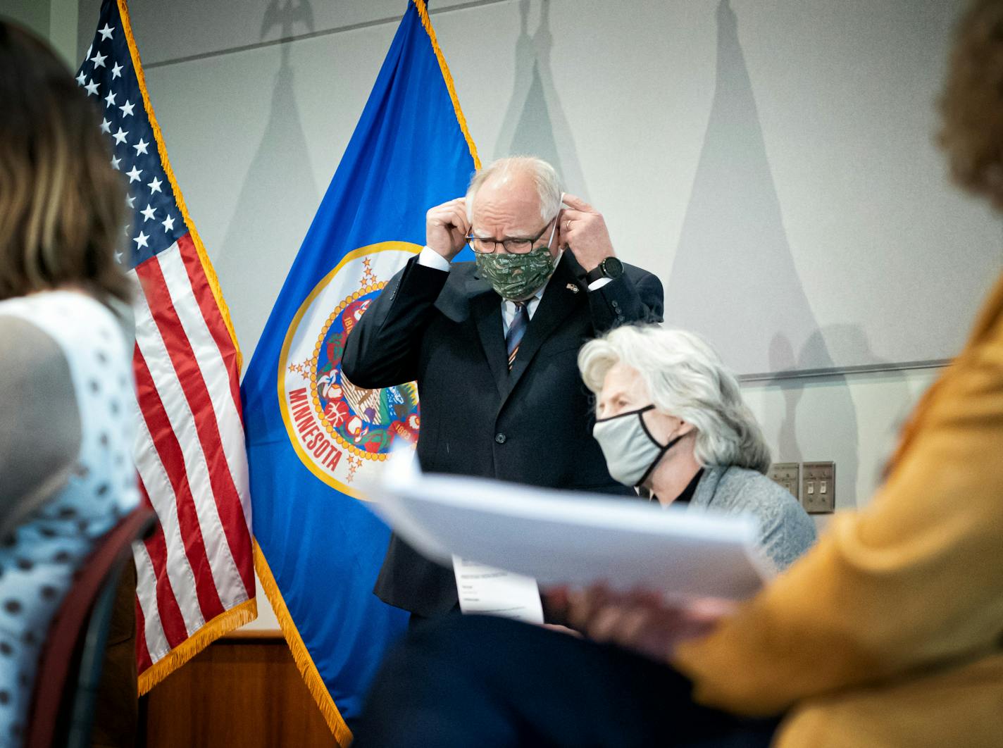 COVID-19 briefing by Gov. Tim Walz and state health officials. ] GLEN STUBBE • glen.stubbe@startribune.com Monday, November 16, 2020 COVID-19 briefing by Gov. Tim Walz and state health officials