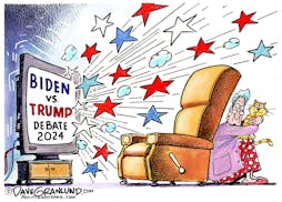 Editorial cartoon: Dave Granlund on the presidential debate