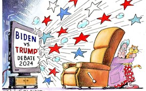 Editorial cartoon: Dave Granlund on the presidential debate