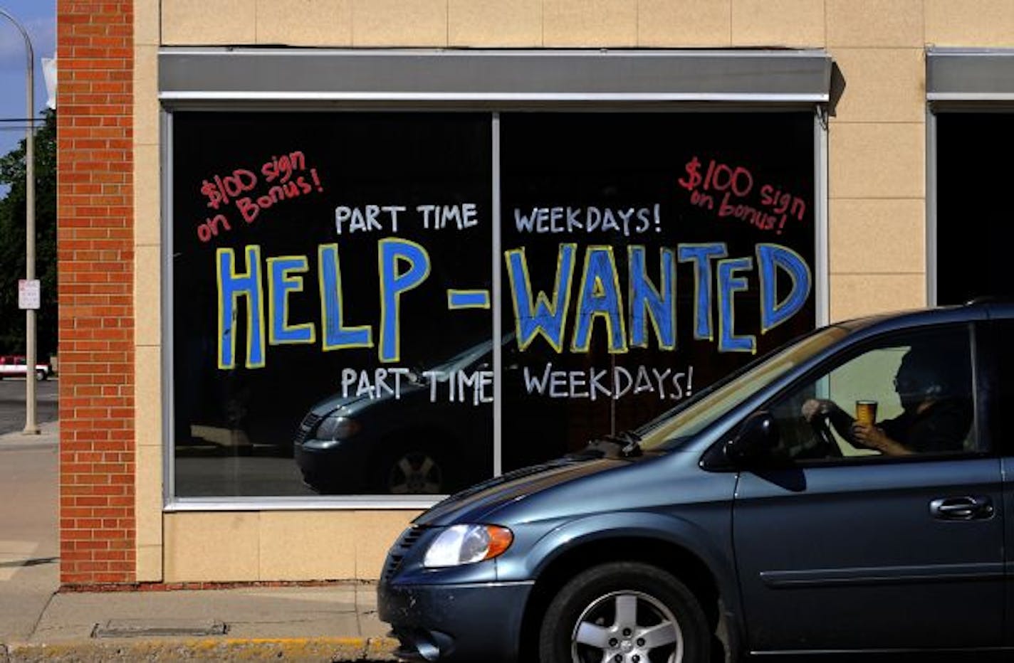 There are "Help Wanted" postings throughout North Dakota, such as this one on a J.C. Penney store window in Williston. The state has the country's lowest jobless rate and more than 9,000 vacancies. Illustrates NORTHDAKOTA (category a), by Eli Saslow (c) 2009, The Washington Post. Moved Friday, Aug. 14, 2009.