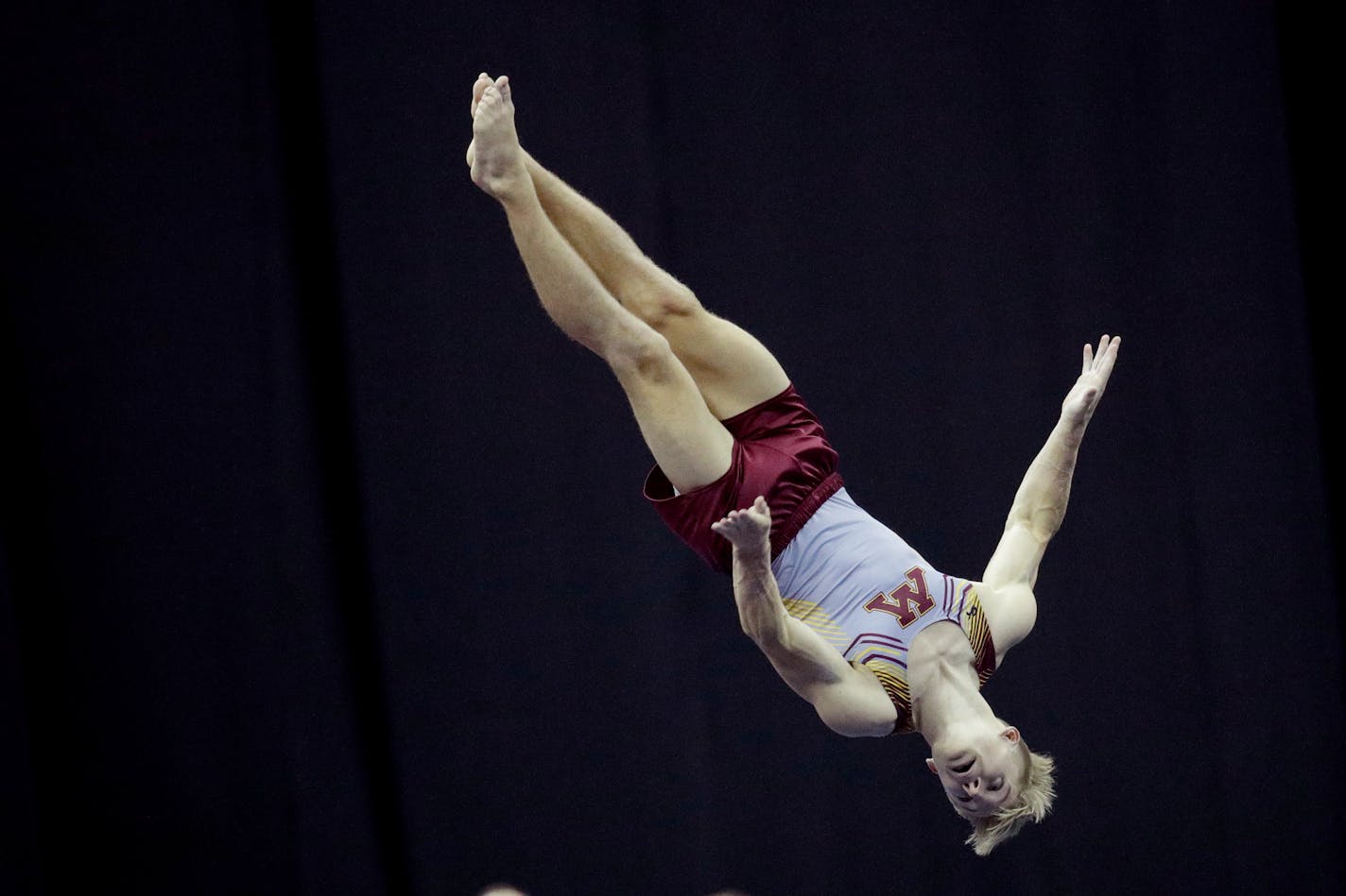 Shane Wiskus competed at the 2019 U.S. gymnastics championships in Kansas City, Mo.