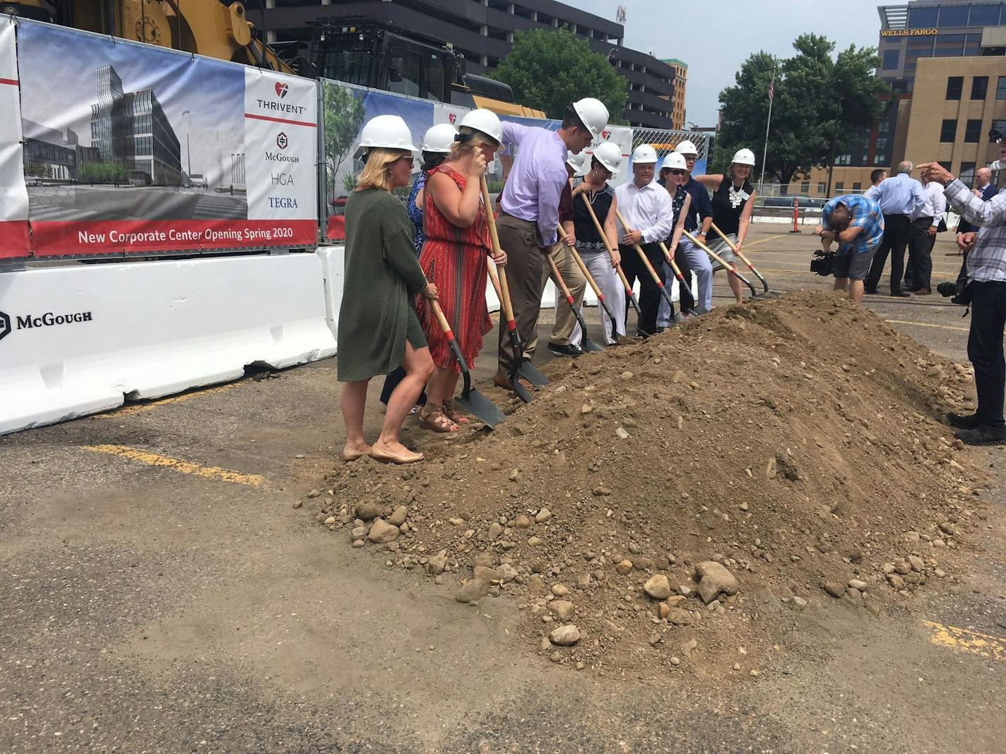 Thrivent Financial and development leaders were on hand to kick off construction of Thrivent's new headquarters.
Photo by Nicole Norfleet