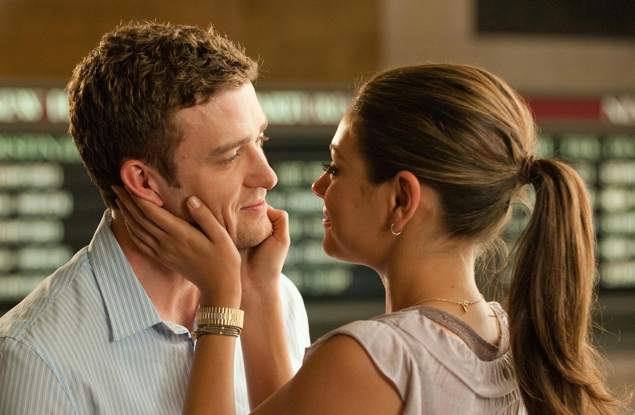 Justin Timberlake, left, as "Dylan" and Mila Kunis as "Jamie" in Screen Gems' "Friends with Benefits." (David Giesbrecht/Courtesy Screen Gems/MCT)