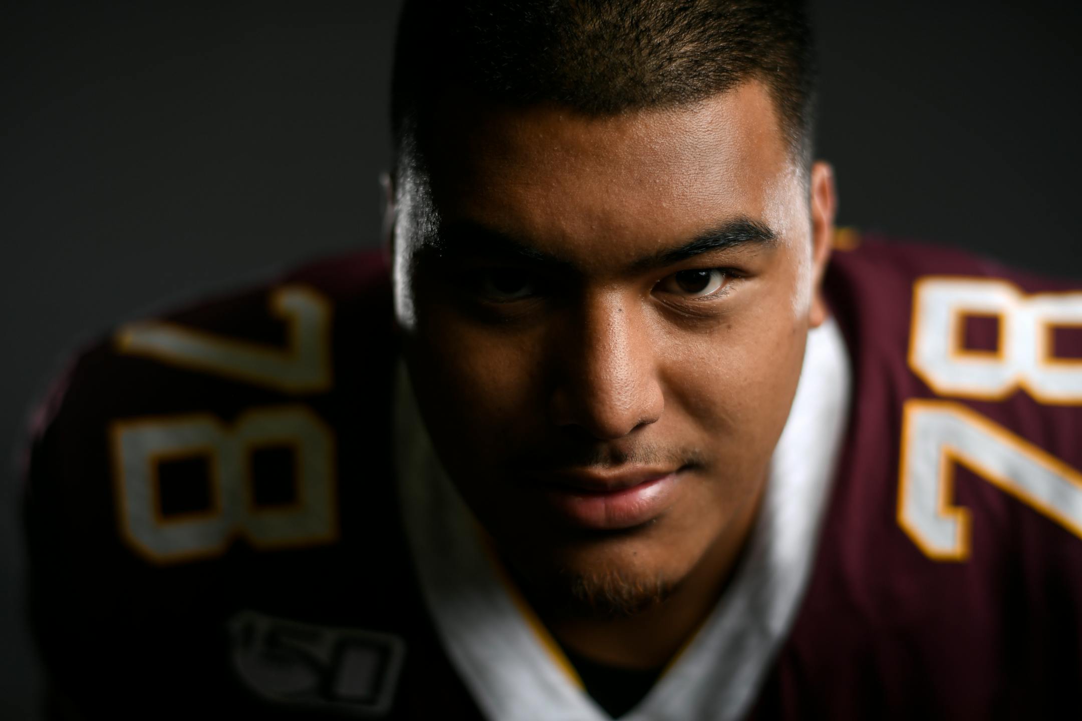 Gophers offensive tackle Daniel Faalele