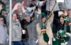 Marcus Foligno and Wild fans celebrated a goal on Tuesday.
