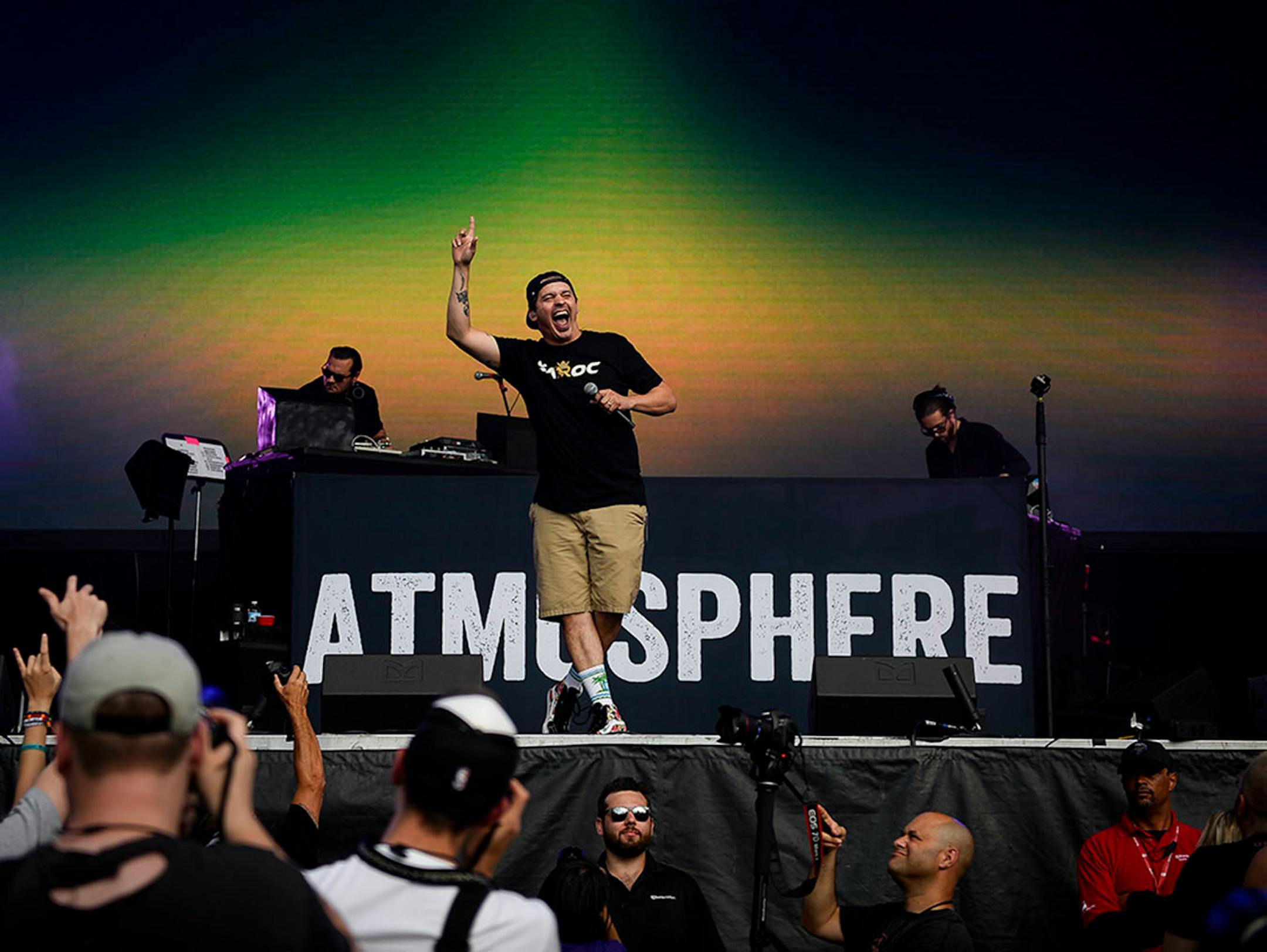 Atmosphere performed outside US Bank Stadium at the Commons Sunday evening.
