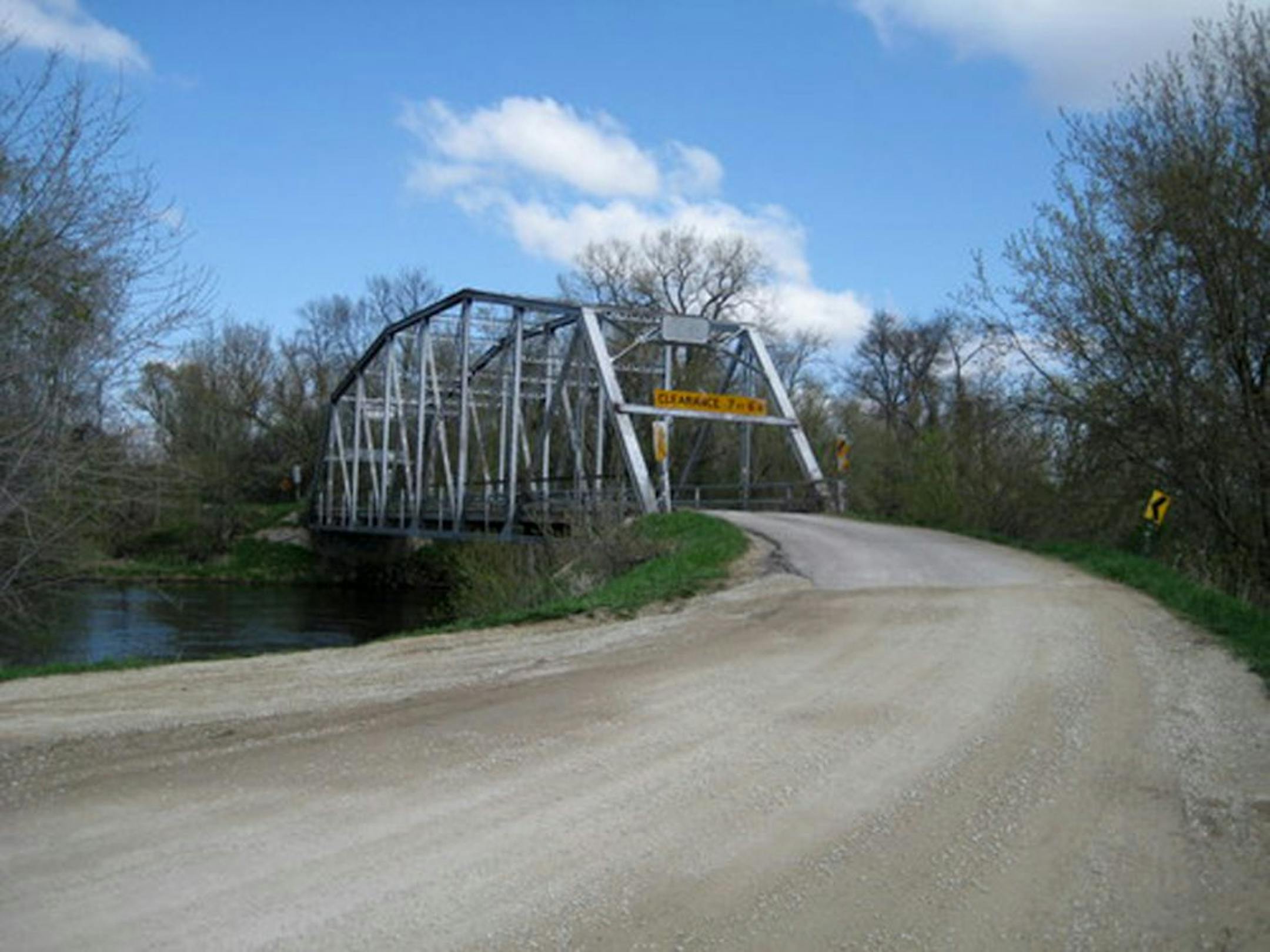 Iron Bridge along Canada Ave. in the Town of Waterford earlier this month. The view is from the east side of the Cannon River.