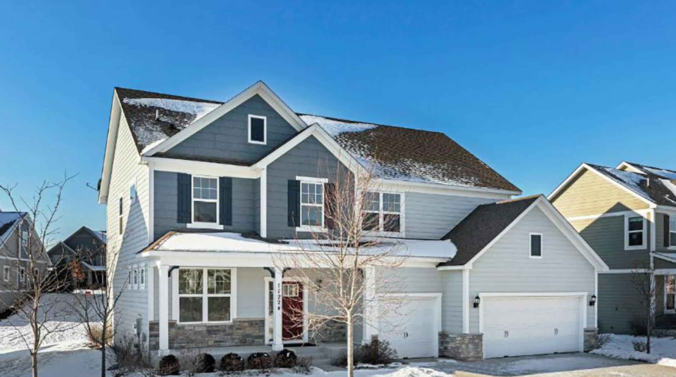 Woodbury
Built in 2013, this four-bedroom, three-bath house has 3,070 square feet and features four bedrooms on one level. two-story floyer, hardwood floors, eat-in kitchen with double ovens, sunroom, full basement, deck and porch in the Dancing Waters Community complex. Listed by Jay Fletch, Edina Realty, 715-760-1189.