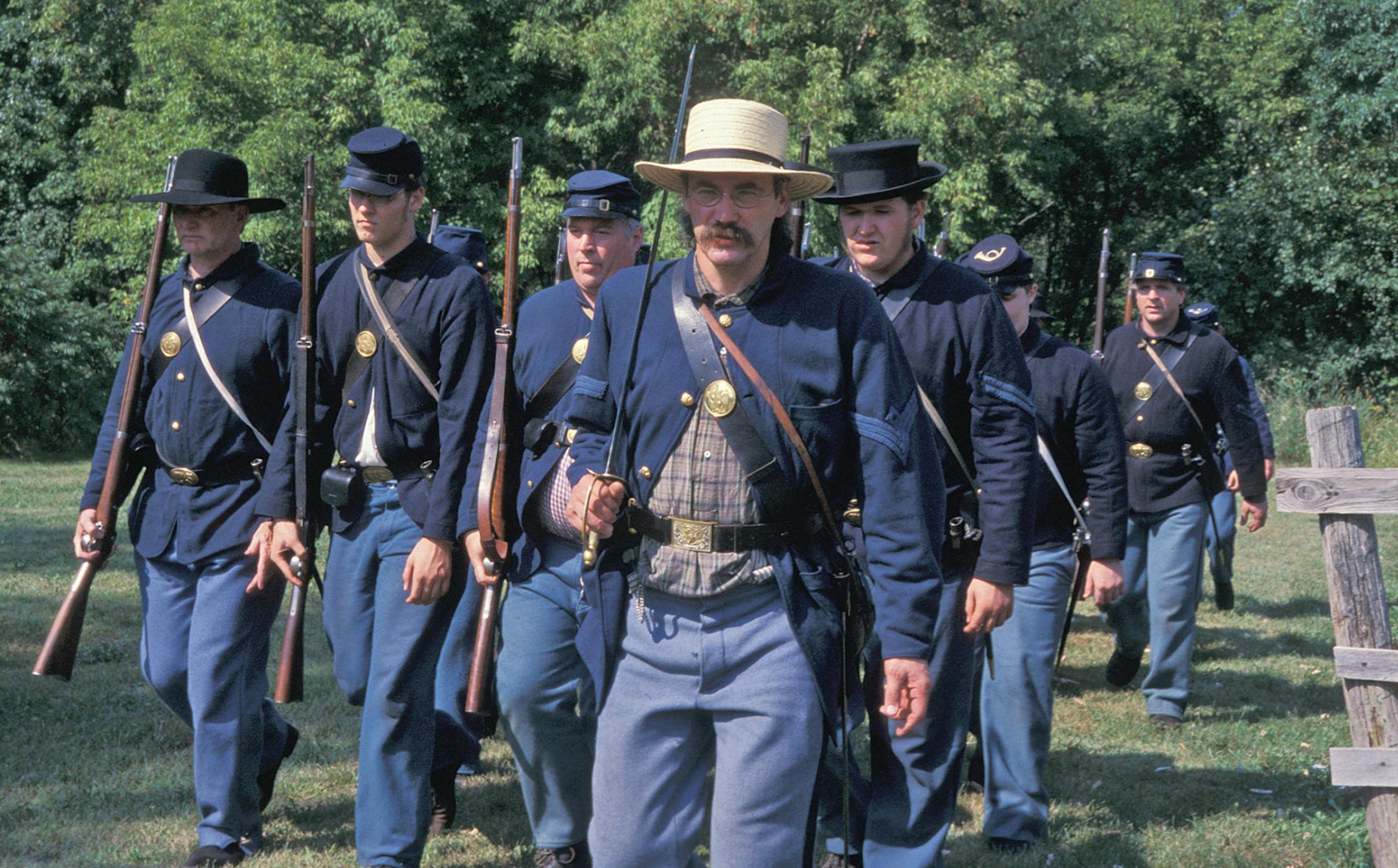 Civil War reenactment at The Landing, Shakopee. Derek J. Dickinson, Three Rivers Park District