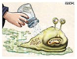 Sack cartoon: Taking out the slug