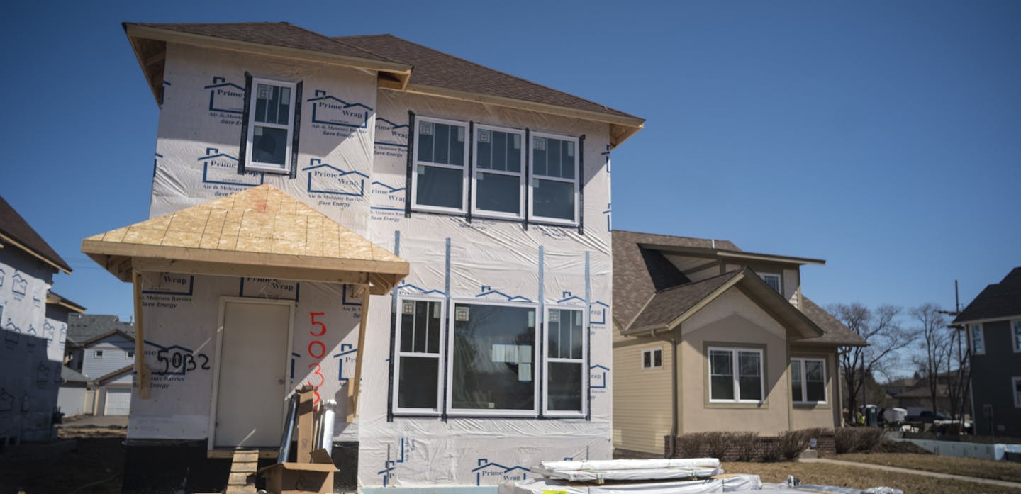 Minneapolis was once again the busiest city for builders in Minnesota. Homes in this development in North Minneapolis start at $299,000] Richard Tsong-Taatarii&#xef;rtsong-taatarii@startribune.com