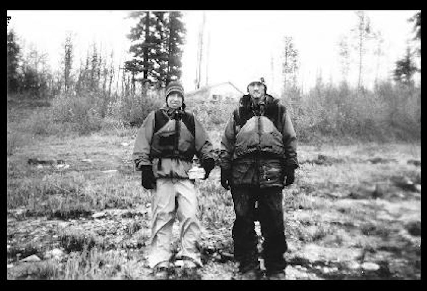 Colton Witte, left, and Sean Bloomfield, both 18, graduated early from Chaska High School this spring so they could begin a canoe trip that followed the route of a similar journey made in 1930 by the late newsman Eric Severaid. From his trip, Severaid wrote the book, "Canoeing with the Cree.'' This photo of Witte and Bloomfield was taken in northern Manitoba.