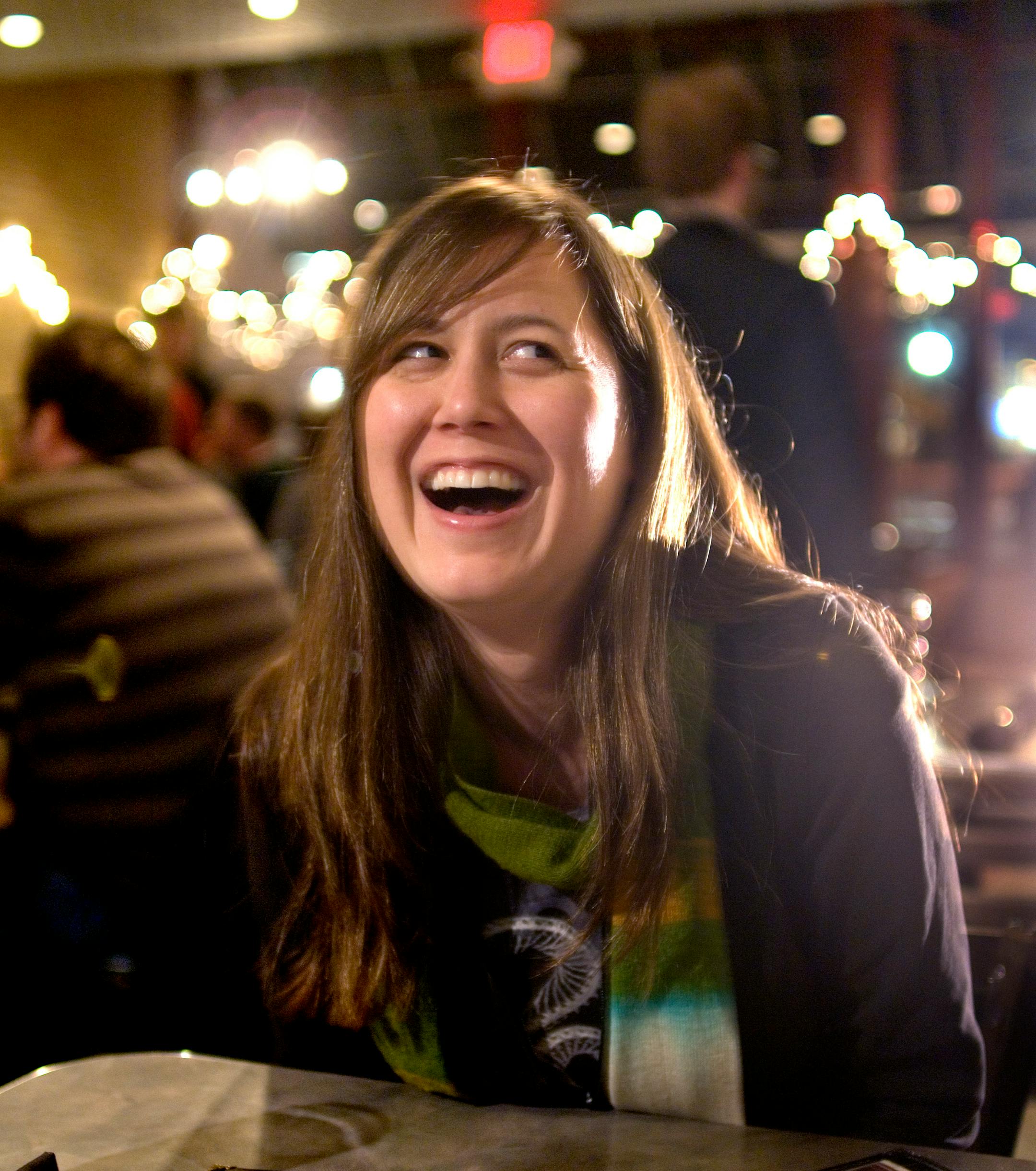 Katrina Wentzel, teacher by day and wine expert by night, at the Town Talk Diner.