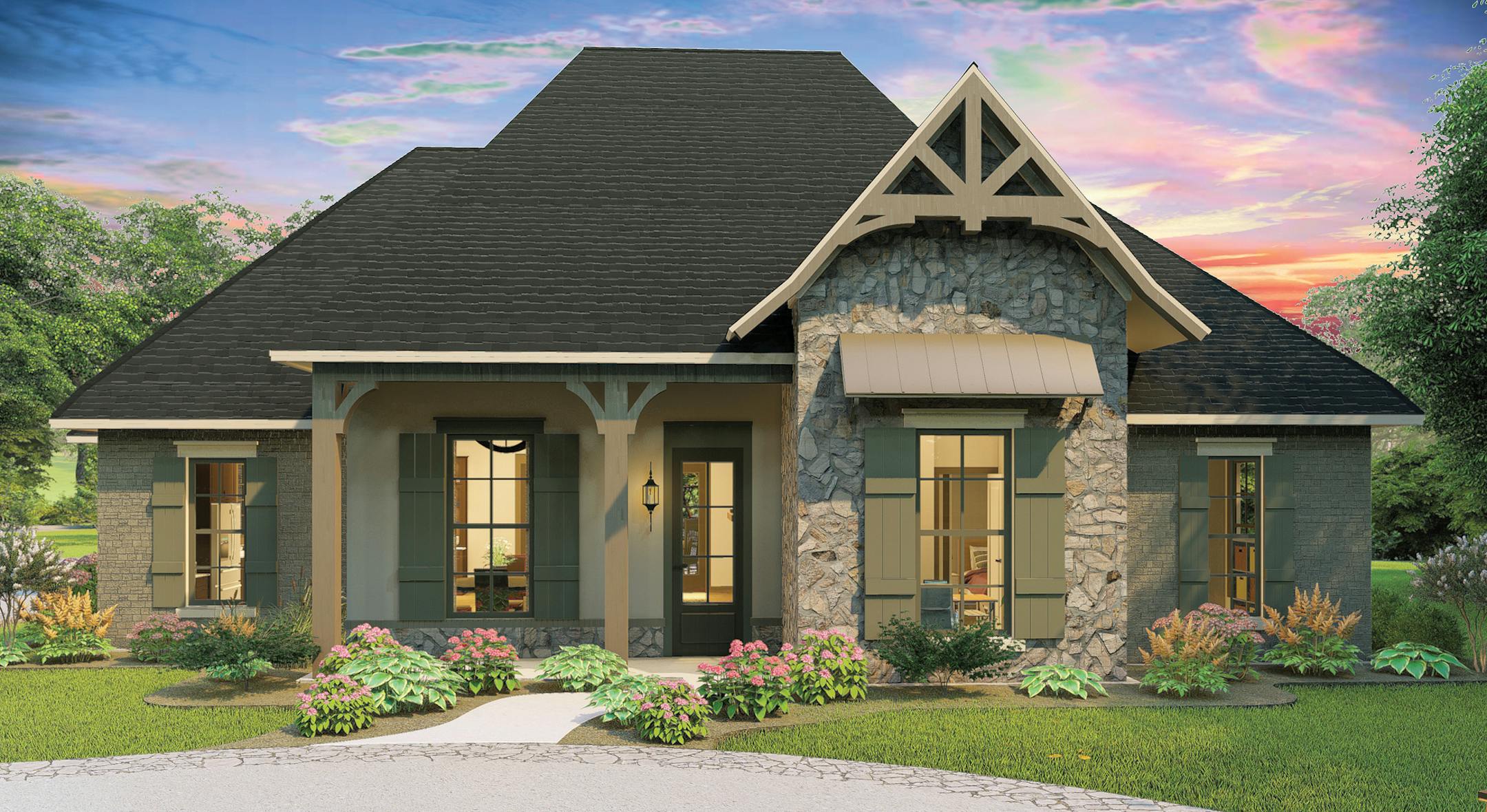 Home plan: Charming cottage has plenty of curb appeal.