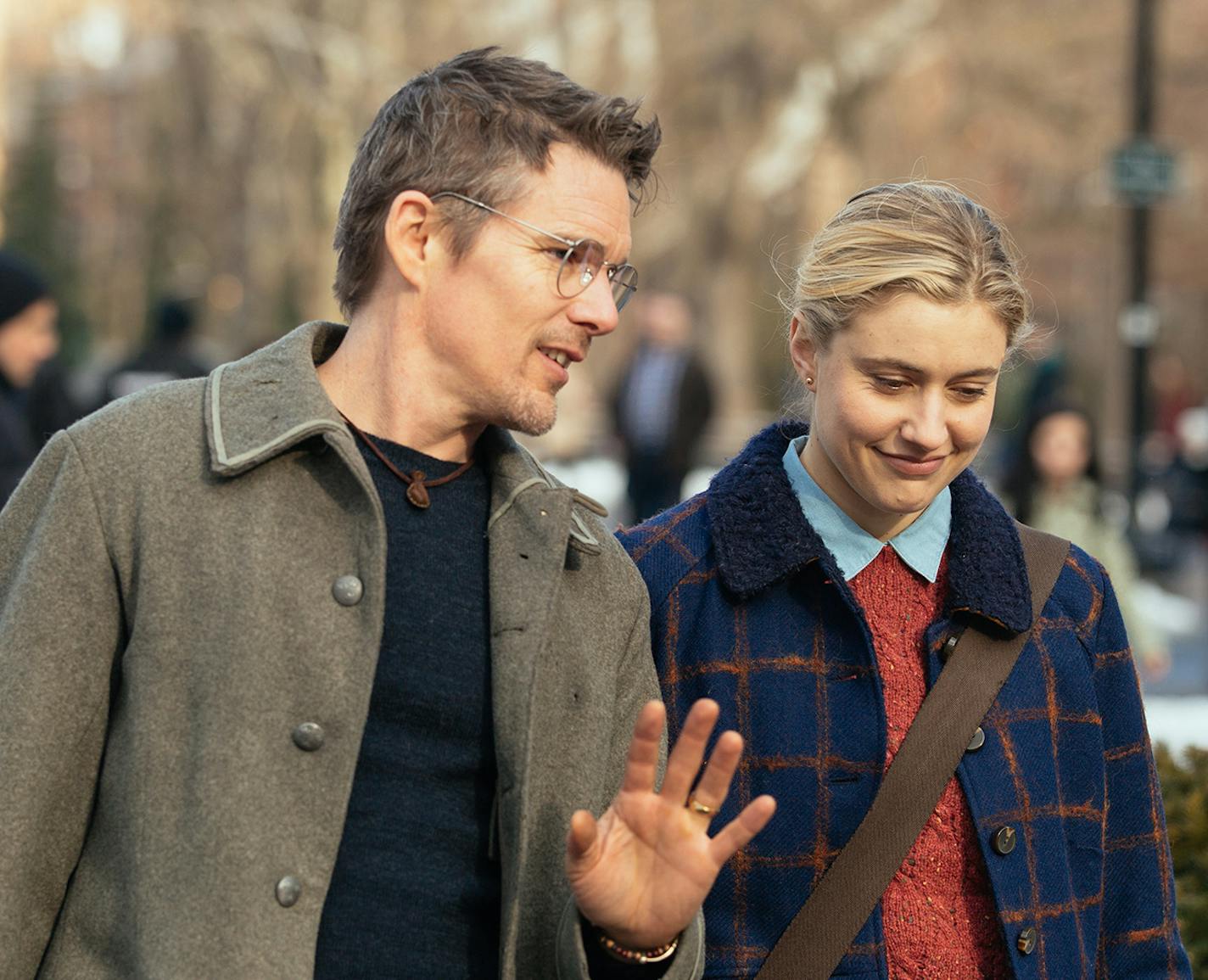 Ethan Hawke and Greta Gerwig in "Maggie's Plan."