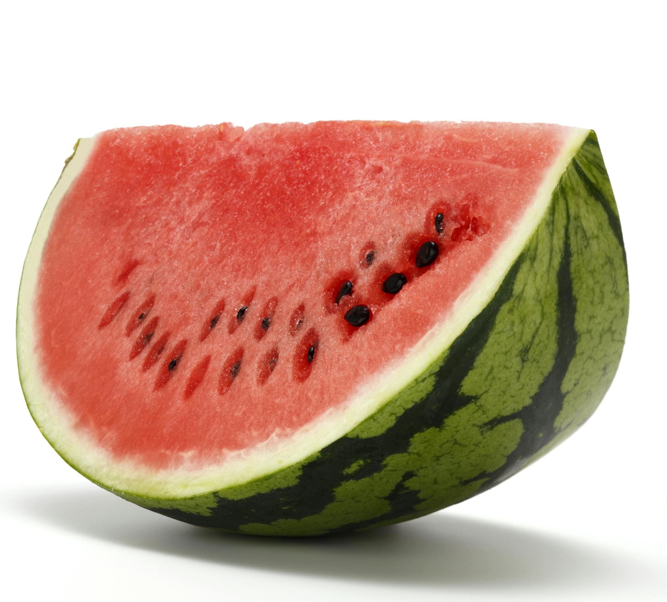 Watermelon on white