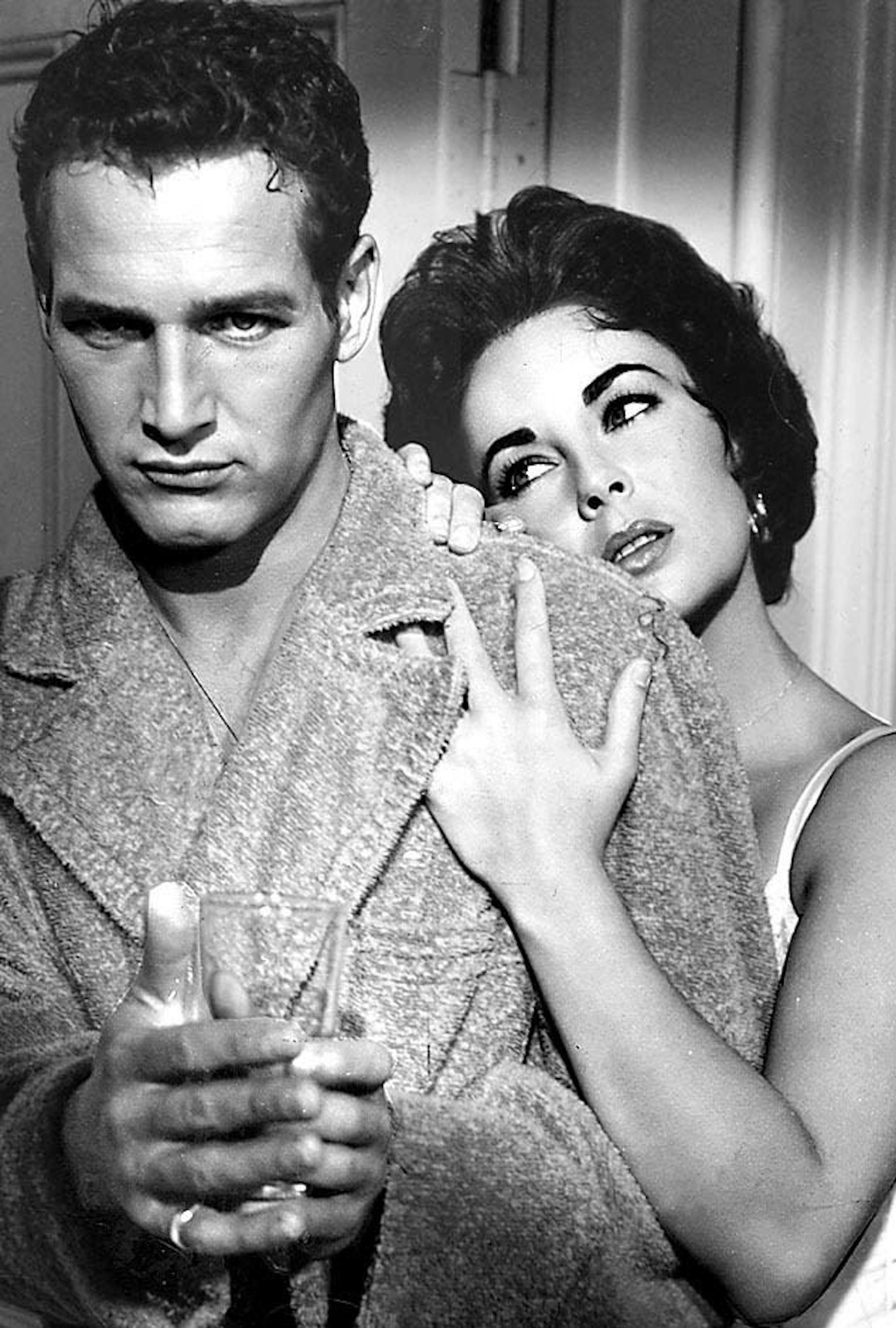 Elizabeth Taylor with Paul Newman in the 1958 film "Cat on a Hot Tin Roof."