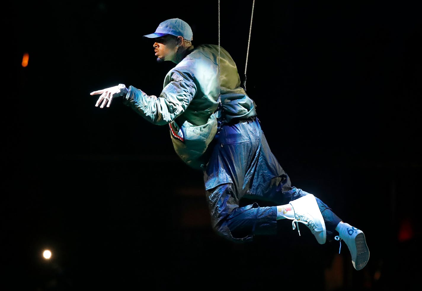 Chris Brown performed at the Xcel Energy Center in St. Paul, MN on Sunday night.