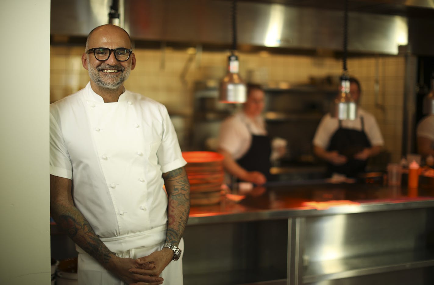 Chef Daniel del Prado in the kitchen of his restaurant, Martina. ] JEFF WHEELER &#xef; jeff.wheeler@startribune.com Chef Daniel del Prado's Martina is an exciting new addition to the local dining scene. The Linden Hills restaurant was photographed Wednesday evening, March 14, 2018.