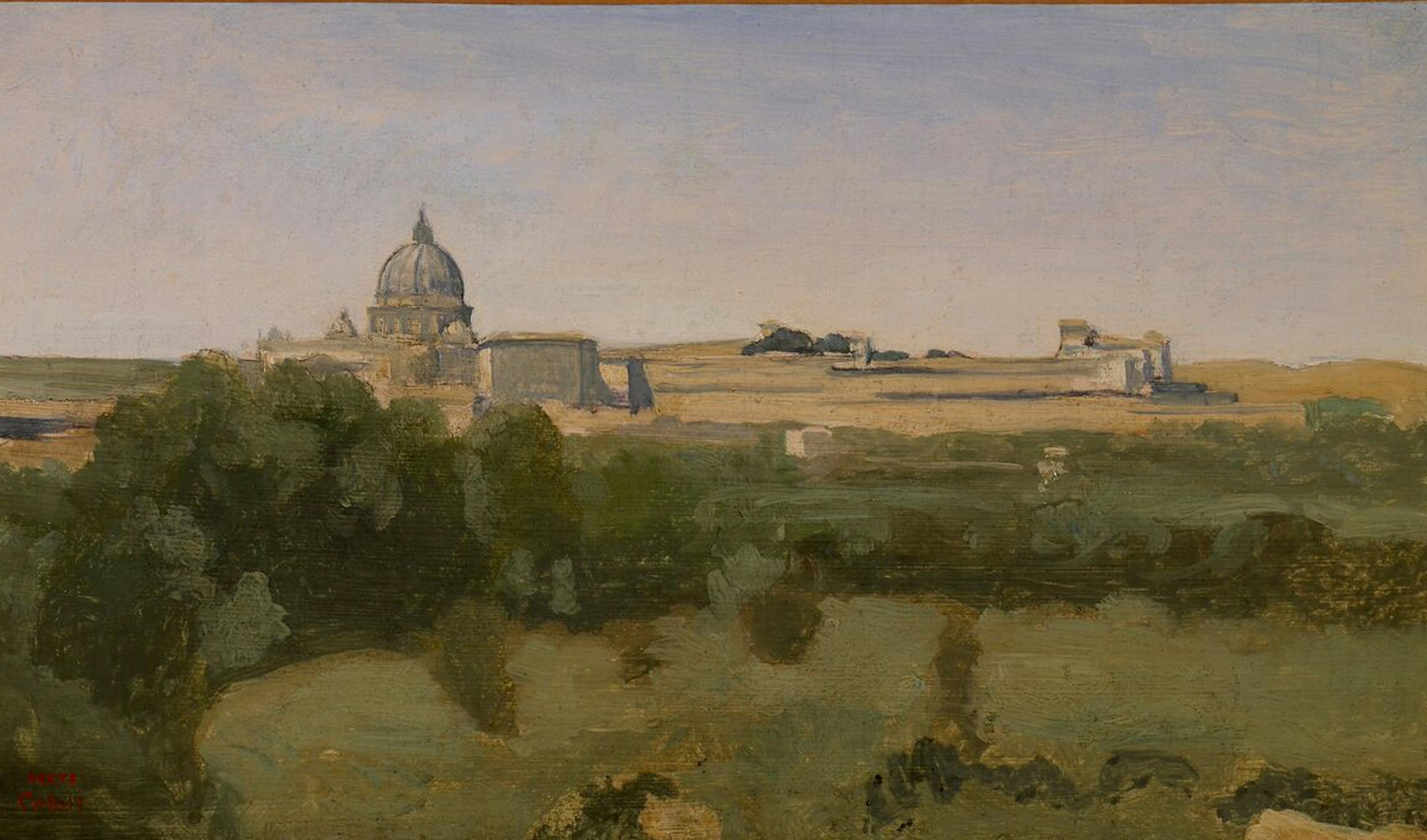 A landscape of Rome painted by Jean-Baptiste Camille Corot Provided by Minneapolis Institute of Art