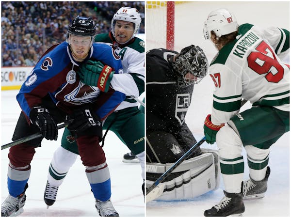 Versatile star Nathan MacKinnon of Colorado and Wild rookie Kirill Kaprizov are the feature attractions of the top lines in tonight’s Wild-Avs game.