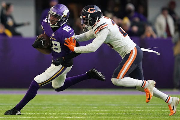 Vikings wide receiver Justin Jefferson has surpassed 100 yards three times against the Bears, scoring touchdowns in both wins against Chicago last yea