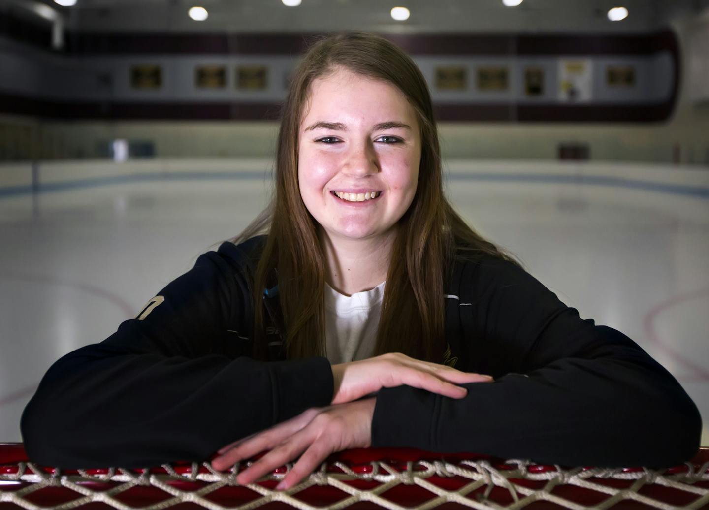 Apple Valley Junior Taylor DeForrest made 112 saves in six overtimes on Wednesday night in a Class 2A, Section 3 girls&#xed; hockey quarterfinal at Bielenberg Ice Arena in Woodbury. The game lasted more than 121 minutes in 6 overtimes, and despite the amazing saves, Apple Valley lost the game 3 to 2 on a goal from Anya Haflz. ] Brian.Peterson@startribune.com Apple Valley, MN - 02/04/2016