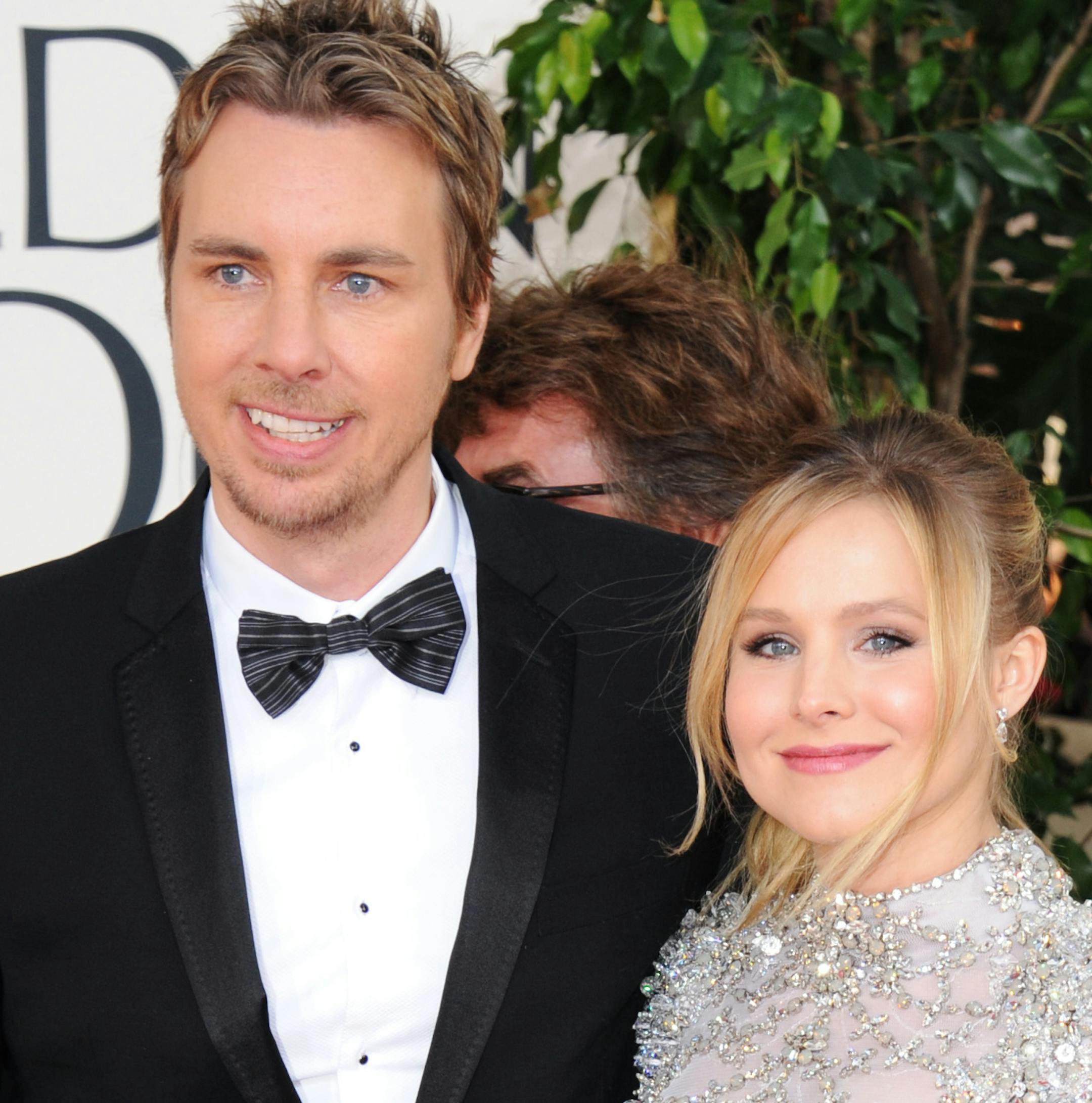 FILE - In this Jan. 13, 2013 file photo, Kristen Bell and Dax Shepard arrive at the 70th Annual Golden Globe Awards at the Beverly Hilton Hotel in Beverly Hills, Calif. Bell tweeted Thursday, March 28, 2013, "Welcome Baby Lincoln," confirming that she and fiance Shepard welcomed a new baby daughter. (Photo by Jordan Strauss/Invision/AP, File)
