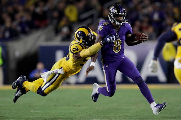 Ravens quarterback Lamar Jackson's five touchdown passes Monday night against the Rams have elevated him to the top of the early MVP discussion.