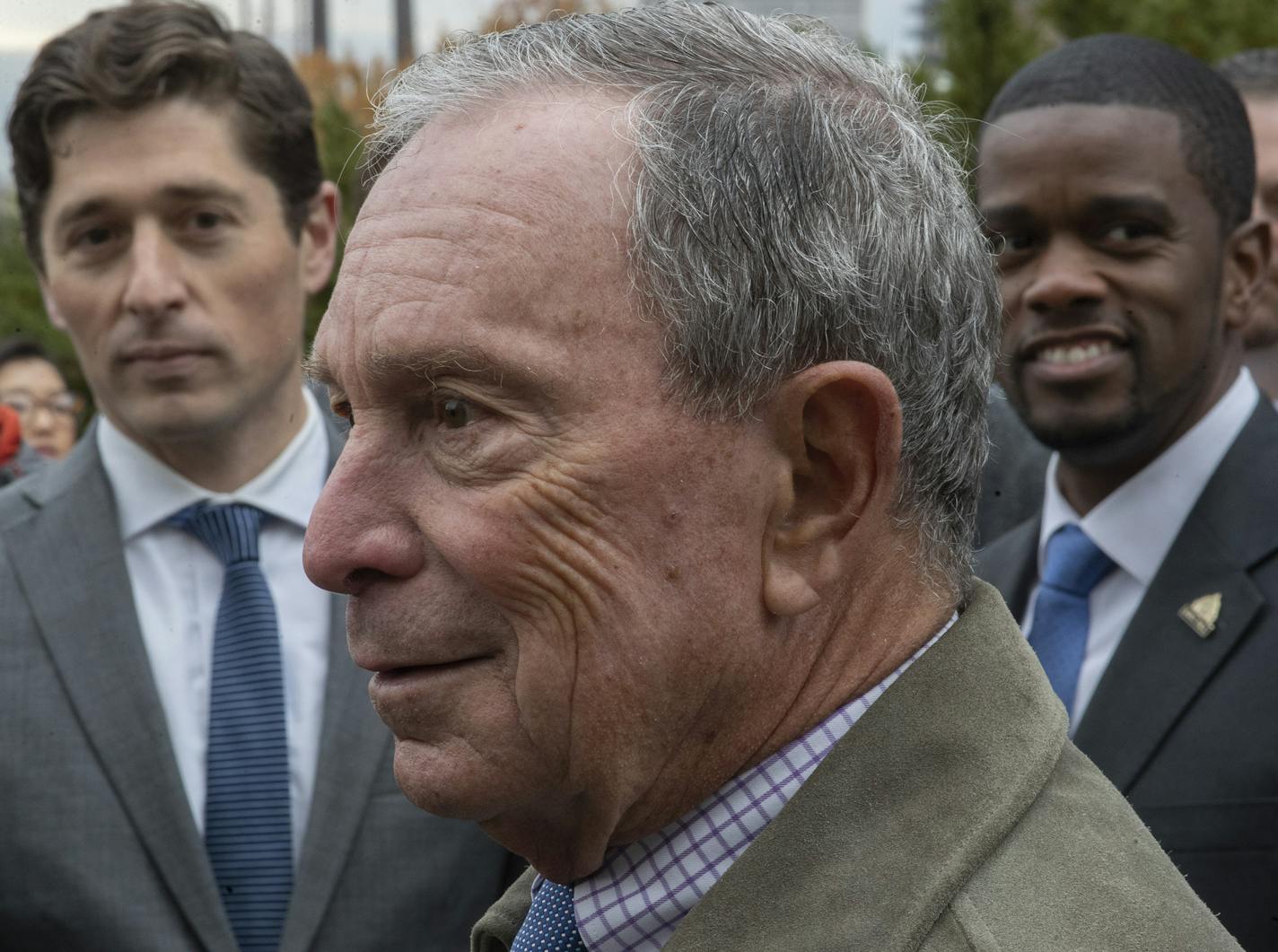 Former New York City Mayor Michael Bloomberg joined mayors Jacob Frey left, and Melvin Carter (St. Paul) where it was announced that the Twin Cities were making ambitious efforts to combat climate change Monday October 29, 2018 in Minneapolis, MN.] Jerry Holt &#xef; Jerry.holt@startribune.com