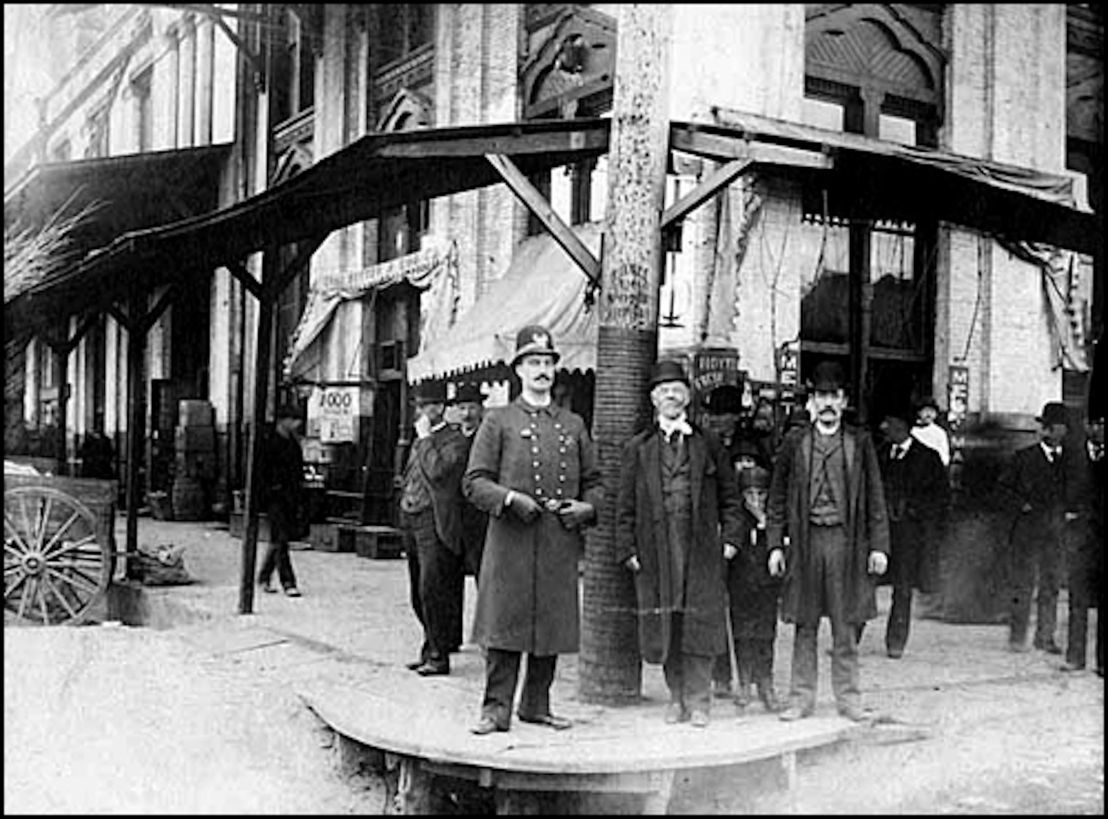 Police on Hennepin Avenue, 1890