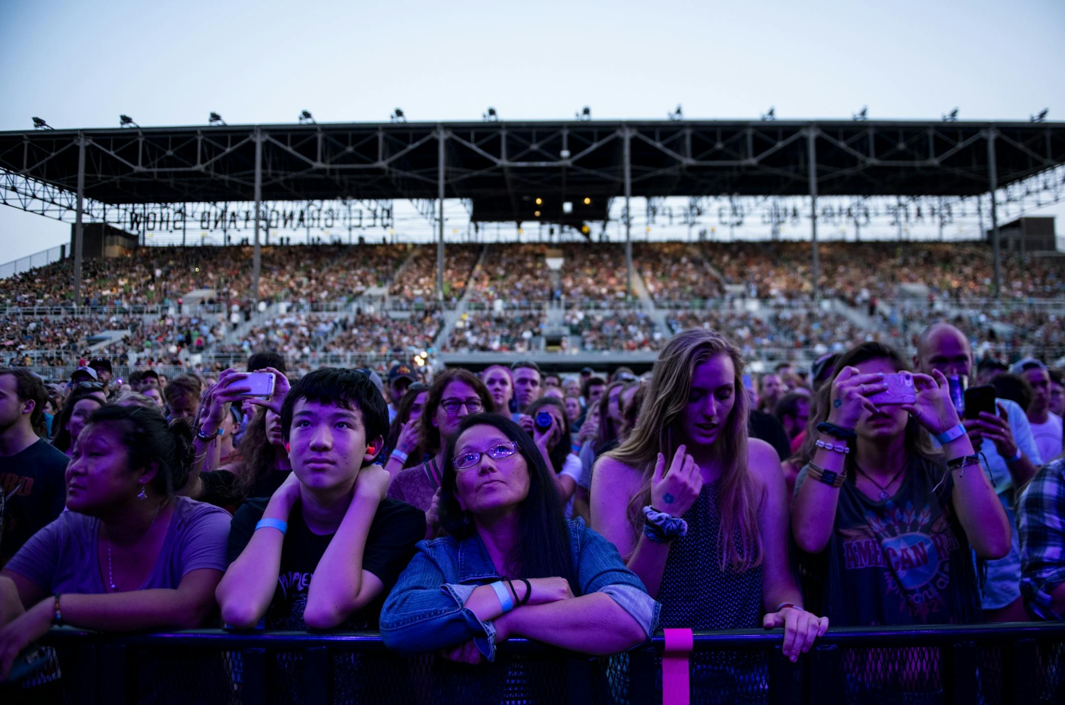 Fans listened as Lord Huron performed Saturday night at the Grandstand.