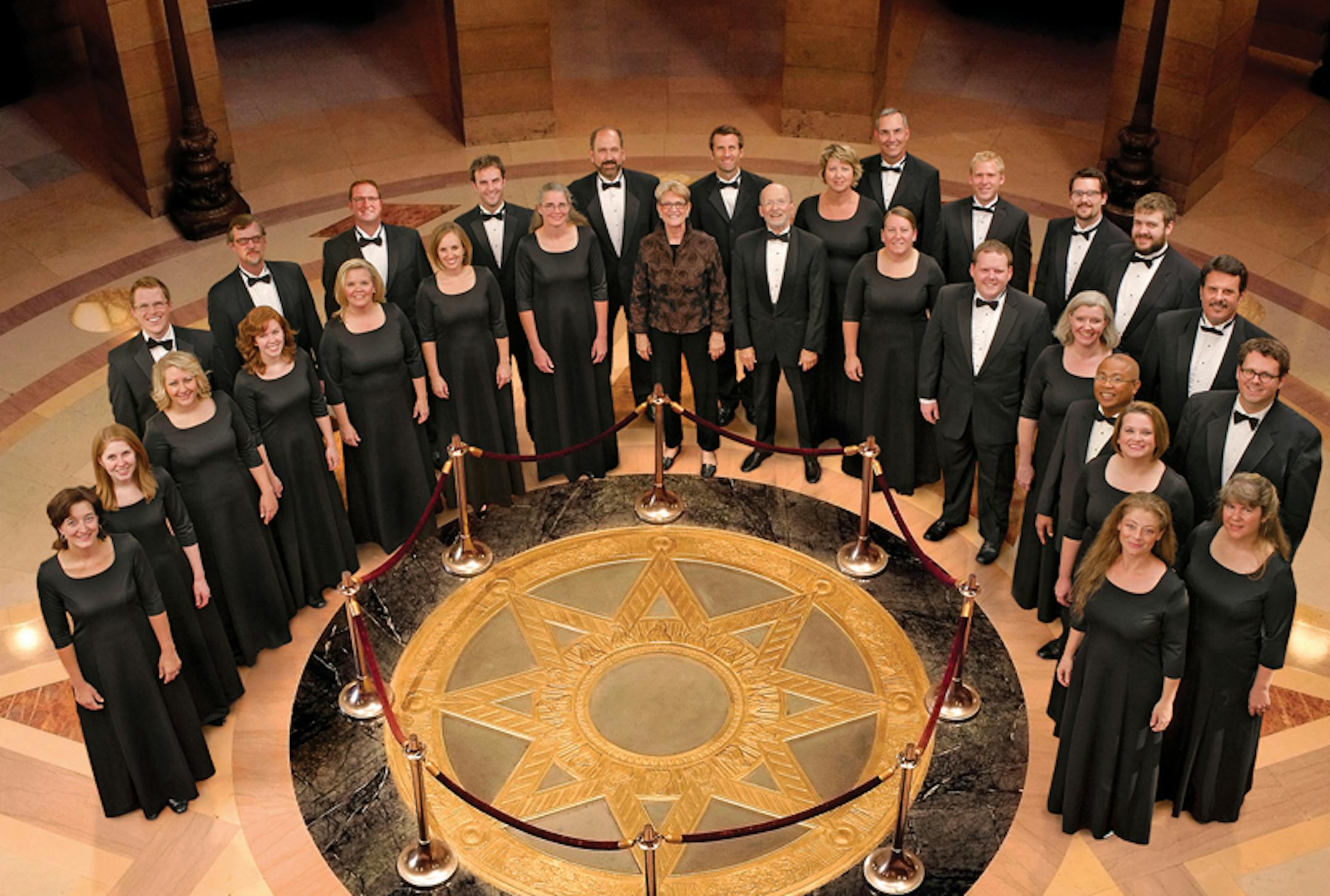 VocalEssence Ensemble Singers at the Minnesota State Capitol rotunda.