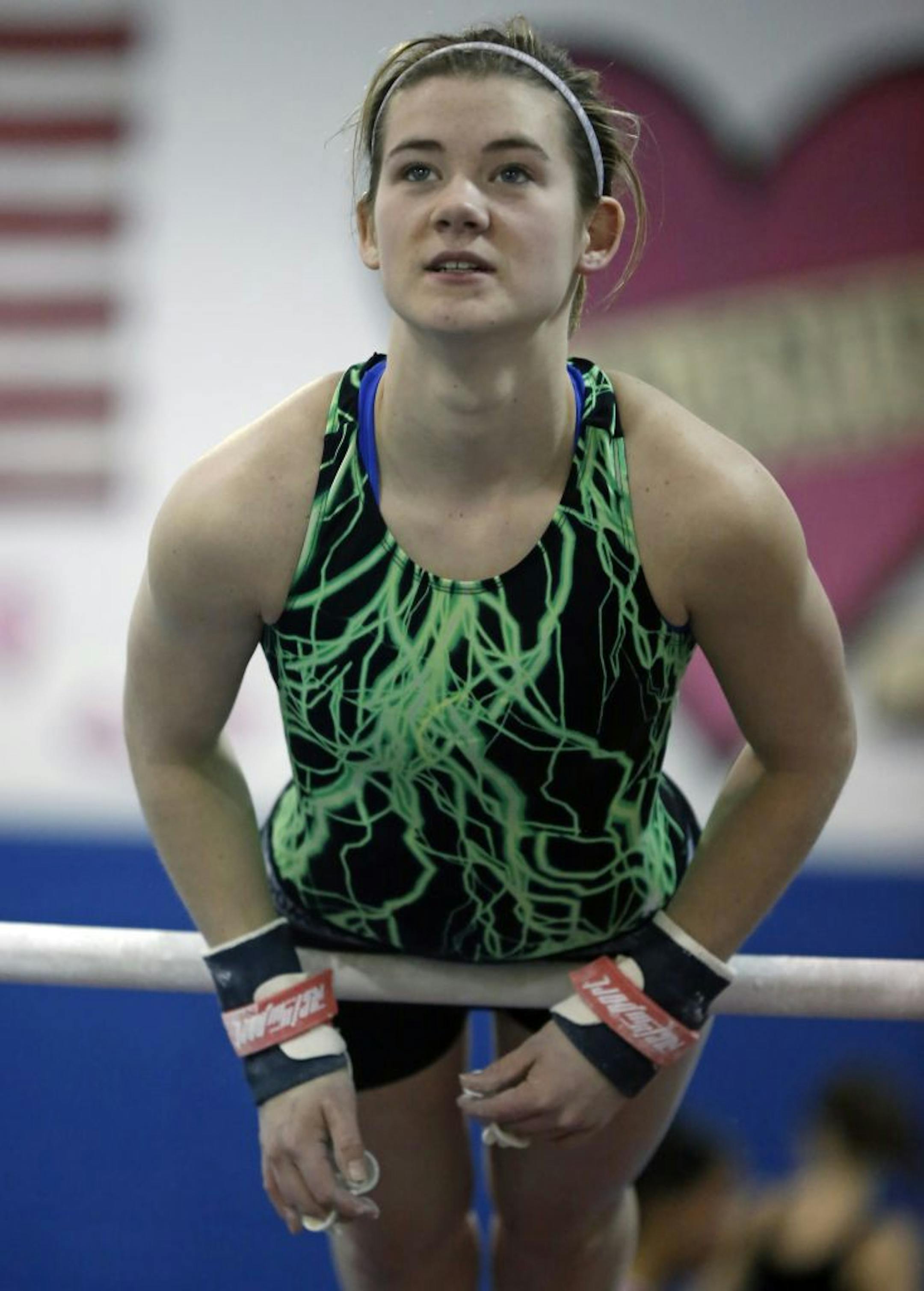 At the Northfield Gymnastics Center, Northfield sophomore gymnast Bailey DuPay is perhaps the best high school gymnast in the state, yet she only trains during the season. Injuries and her other love, diving (she was the Class 1A stat diving champion last fall), take take away from her time in the gym. She is a natural, with enough god-given talent to pickup right where she left off despite missing months at a time. Northfield is the No. 2-ranked team in Minnesota and has a great chance to win t
