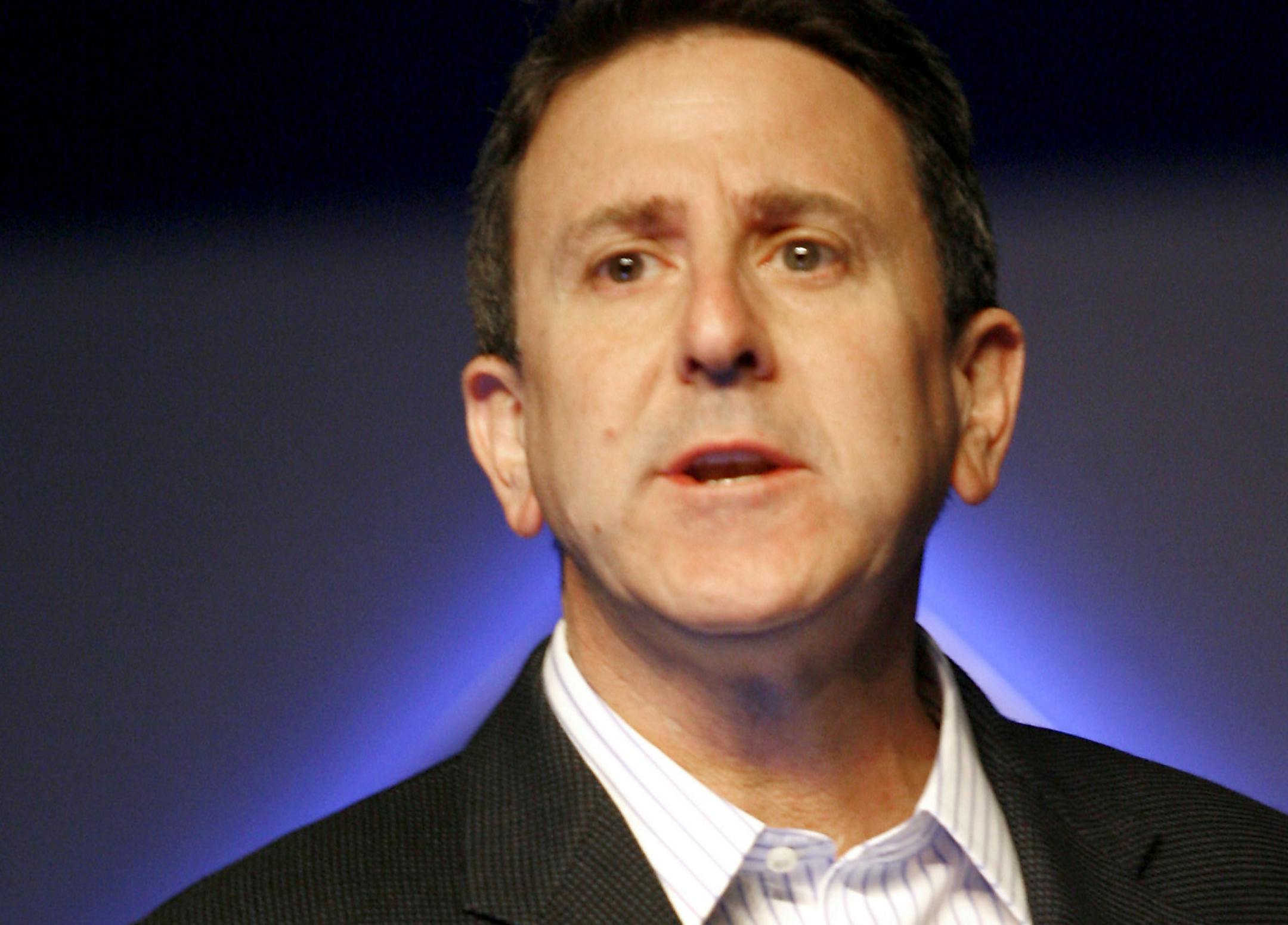 Arkansas Democrat-Gazette/JASON IVESTER --03/09/10-- Sam's Club president and chief executive officer Brian Cornell speaks Tuesday during a meeting with suppliers inside the new Sam's Club headquarters building in Bentonville.