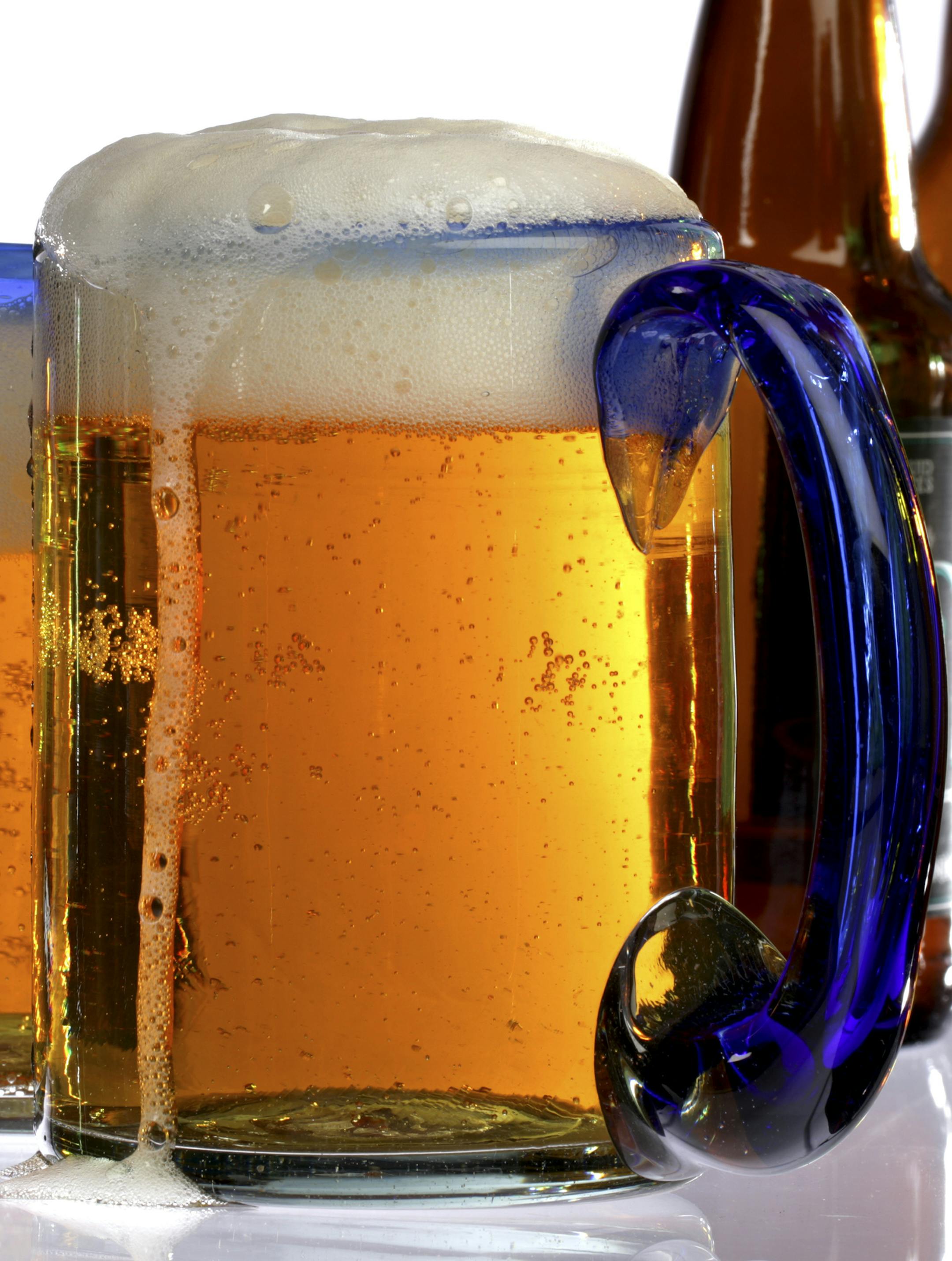 Mugs of refreshing American lager style beer, in New York, Feb. 9, 2015. Plain old lager may not seem particularly exciting, but little by little, American craft brewers have now taken up the challenge of producing worthy versions of the beer style that has been denatured by big brewers. (Dan Neville/The New York Times)