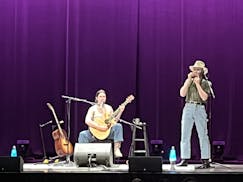 Adrianne Lenker was joined by her Minnesotan brother, Noah Lenker, for the song "Spud Infinity" at the State Theatre on Sunday.