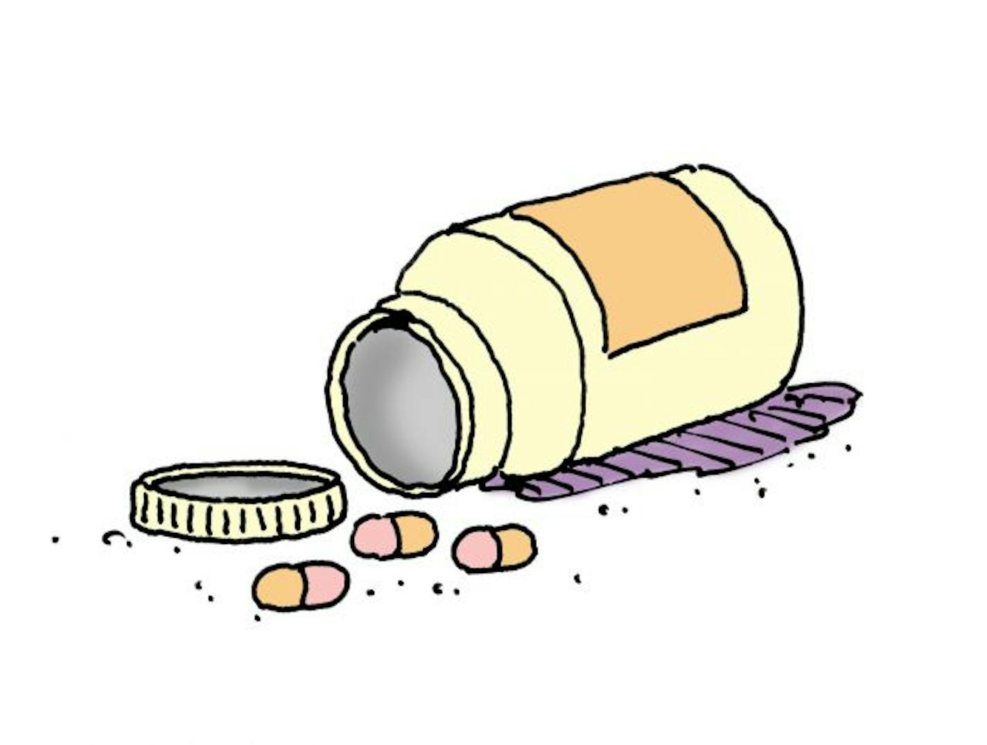 A bottle of pills.